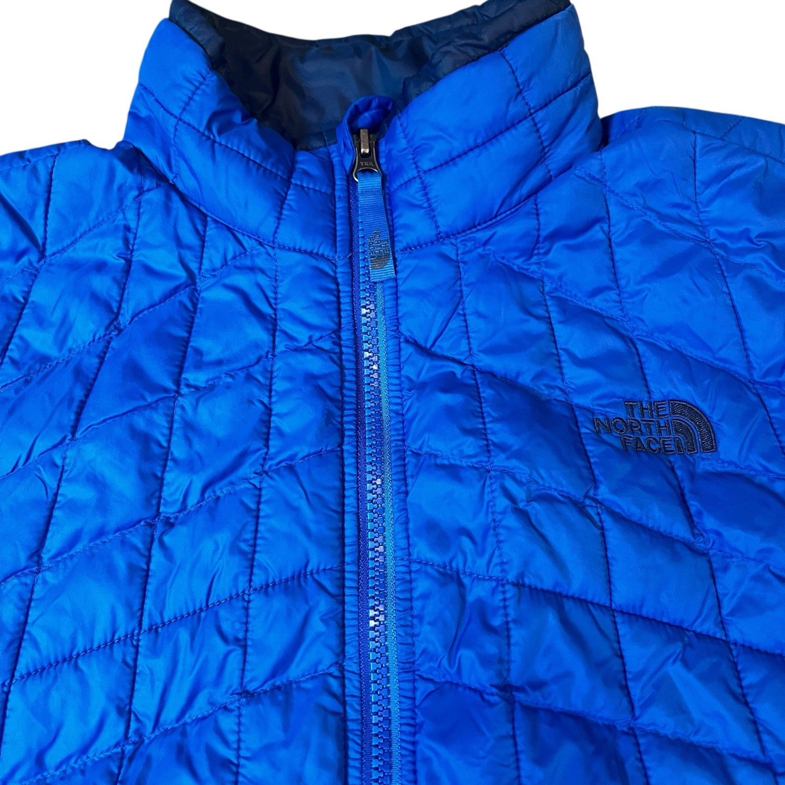 The North Face Thermoball Puffer Jacket Full Zip Blue Boys Size XL