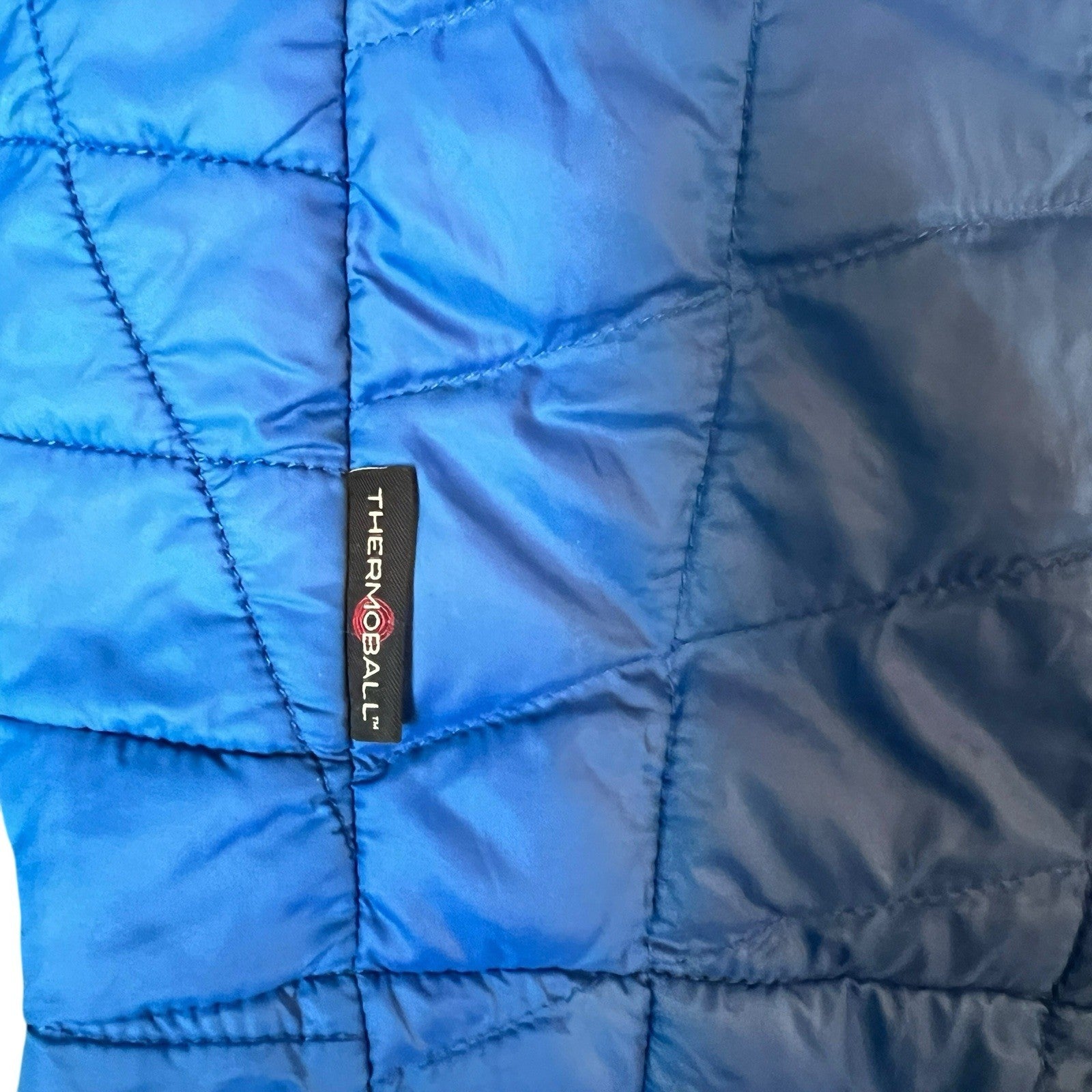 The North Face Thermoball Puffer Jacket Full Zip Blue Boys Size XL