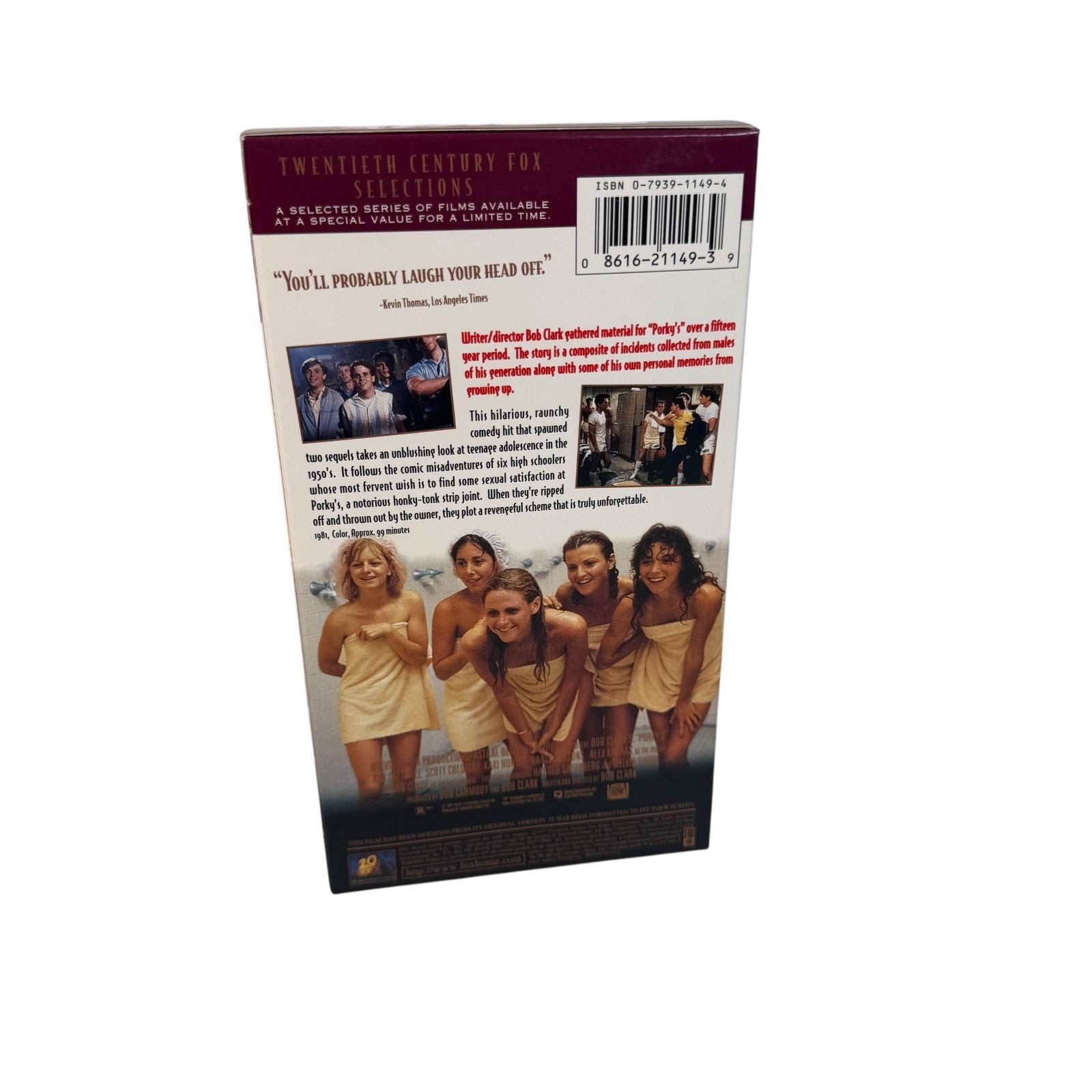 Vintage Porky's VHS Tape 80's Cult Comedy Movie