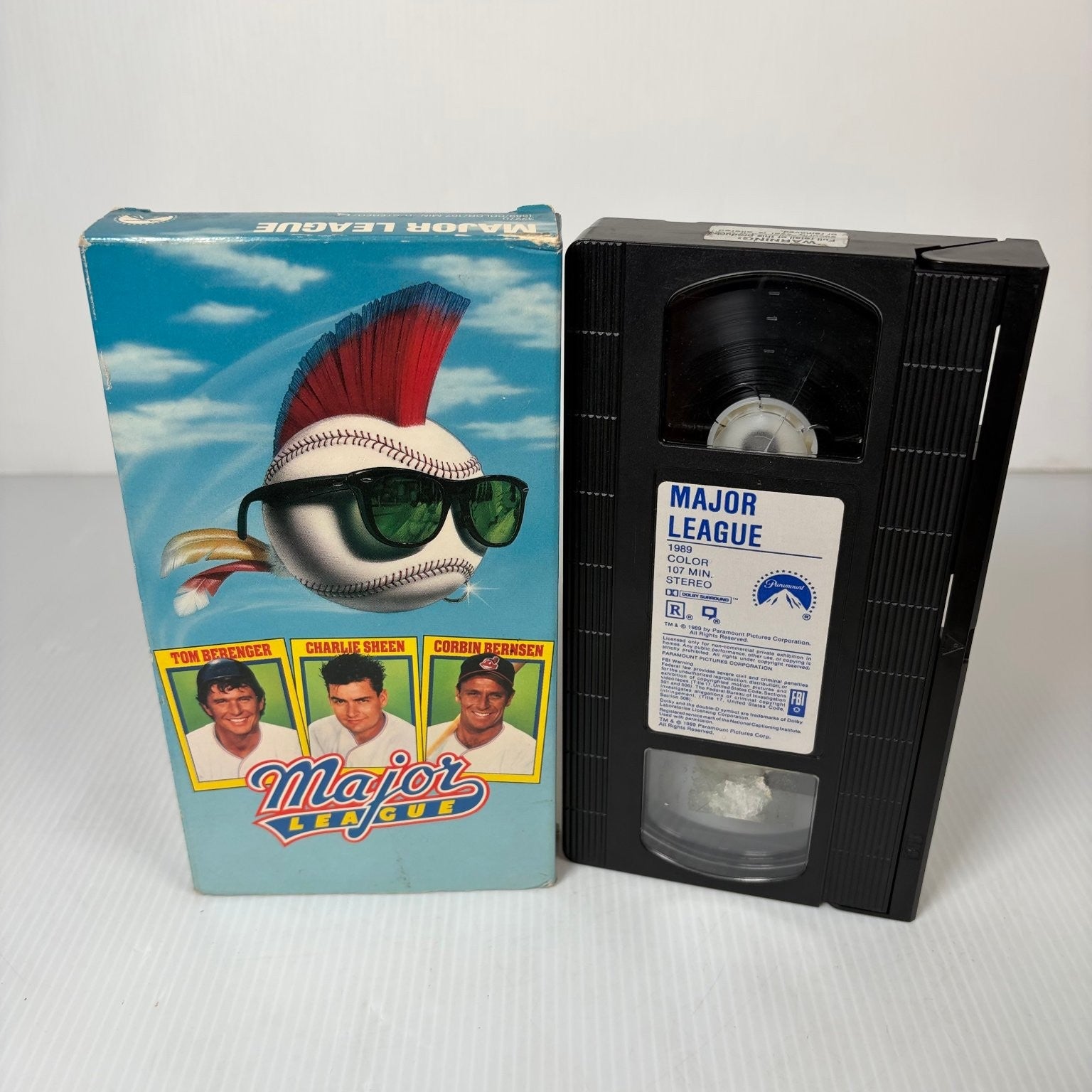 Major League VHS 1989 Sports Comedy Tom Berenger Charlie Sheen Paramount