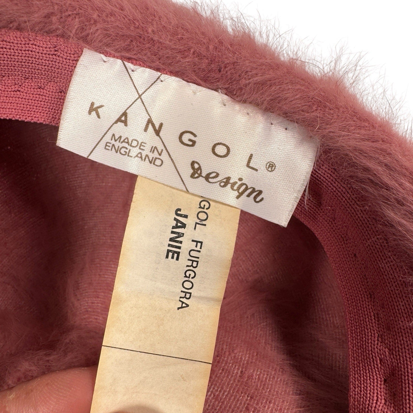 Kangol Furgora Pink Angora Fuzzy Flat Cap Hat OS One Size Fits All Stretch