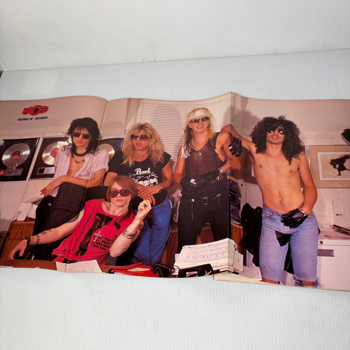 Faces Rocks Magazine September 1988 Van Halen Poison Metal Magazine w/ Posters