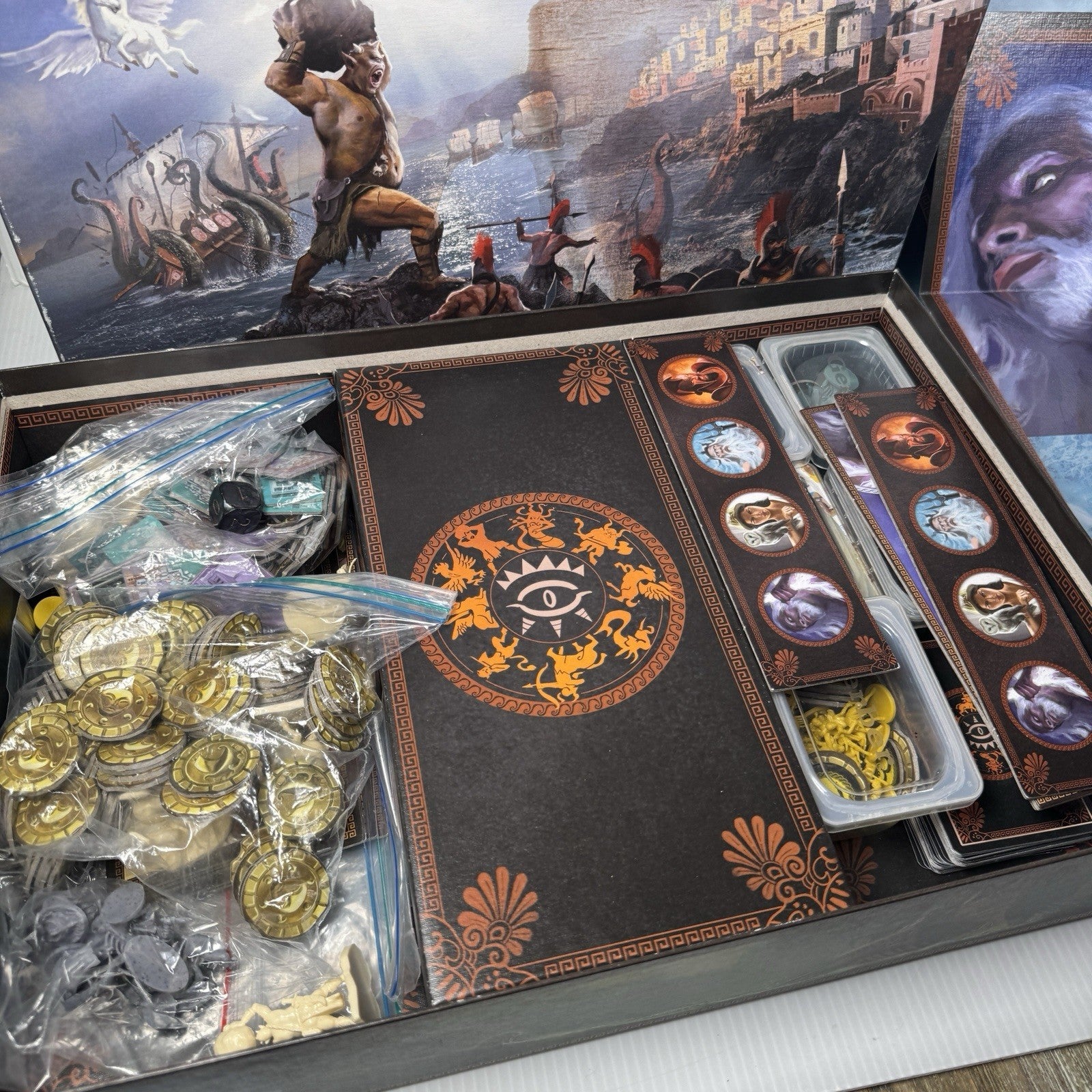 Cyclades Board Game Base w/ Titans Expansion Matagot XL 2009 Complete