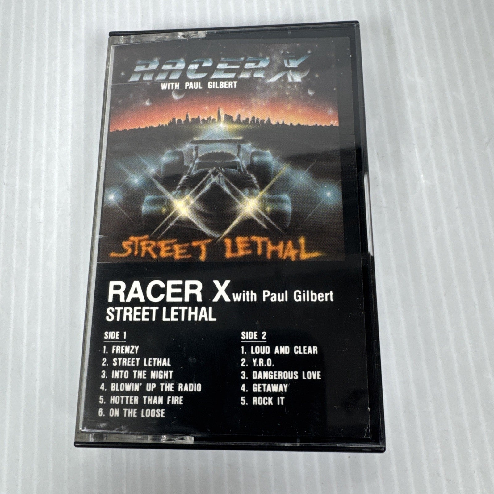 Cassette RACER X Street Lethal w/Paul Gilbert 1986 Heavy Metal Speed Shrapnel Re