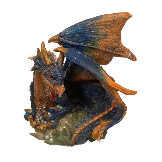 Sitting Crystal Dragon Unbranded Statue 6” Figurine Unique Colors