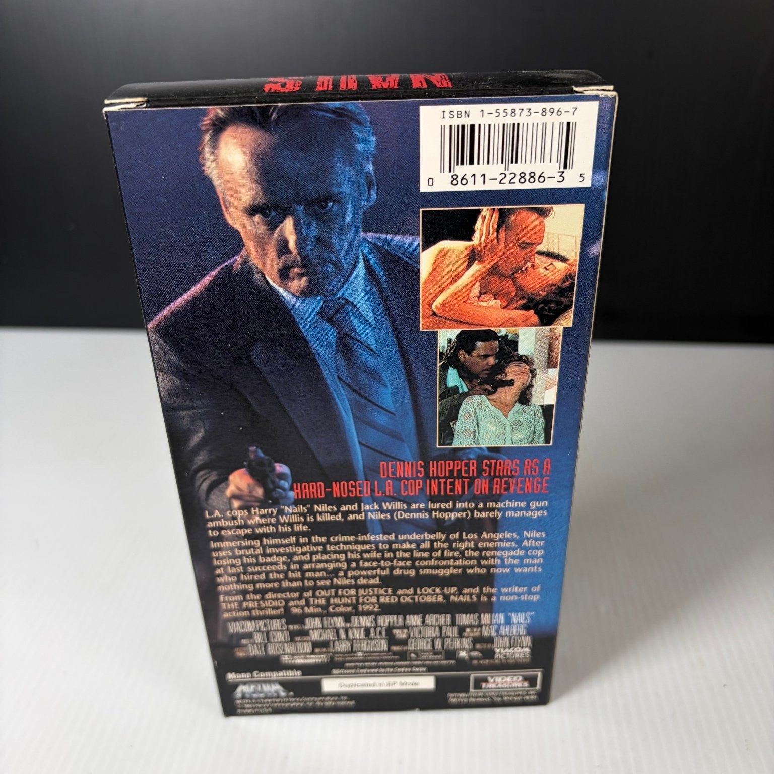 Nails VHS 1992 Action Thriller Dennis Hopper Video Treasures