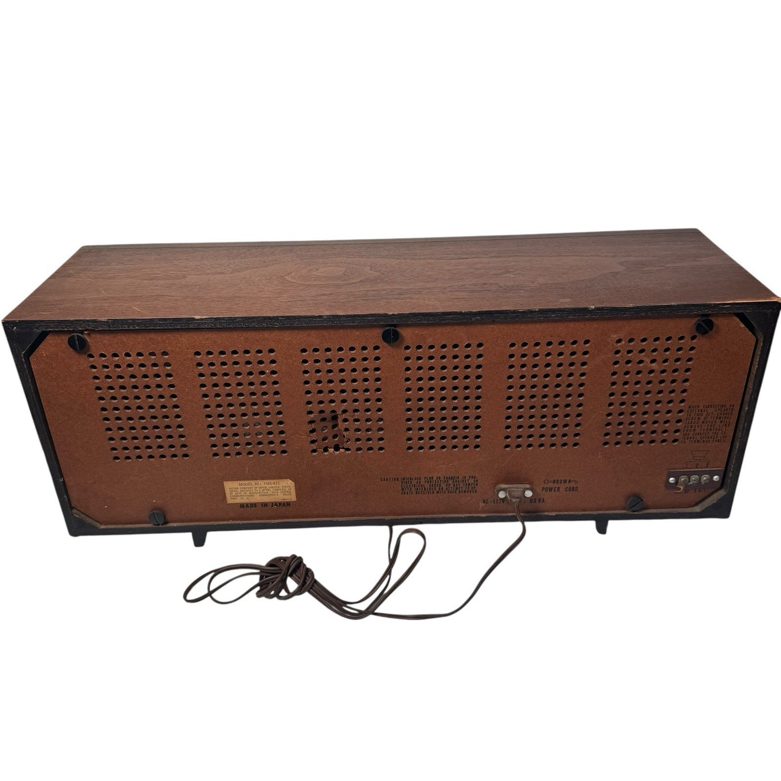 Vintage Delmonico Tube Radio FMS-411 Made In Japan AS IS No Power