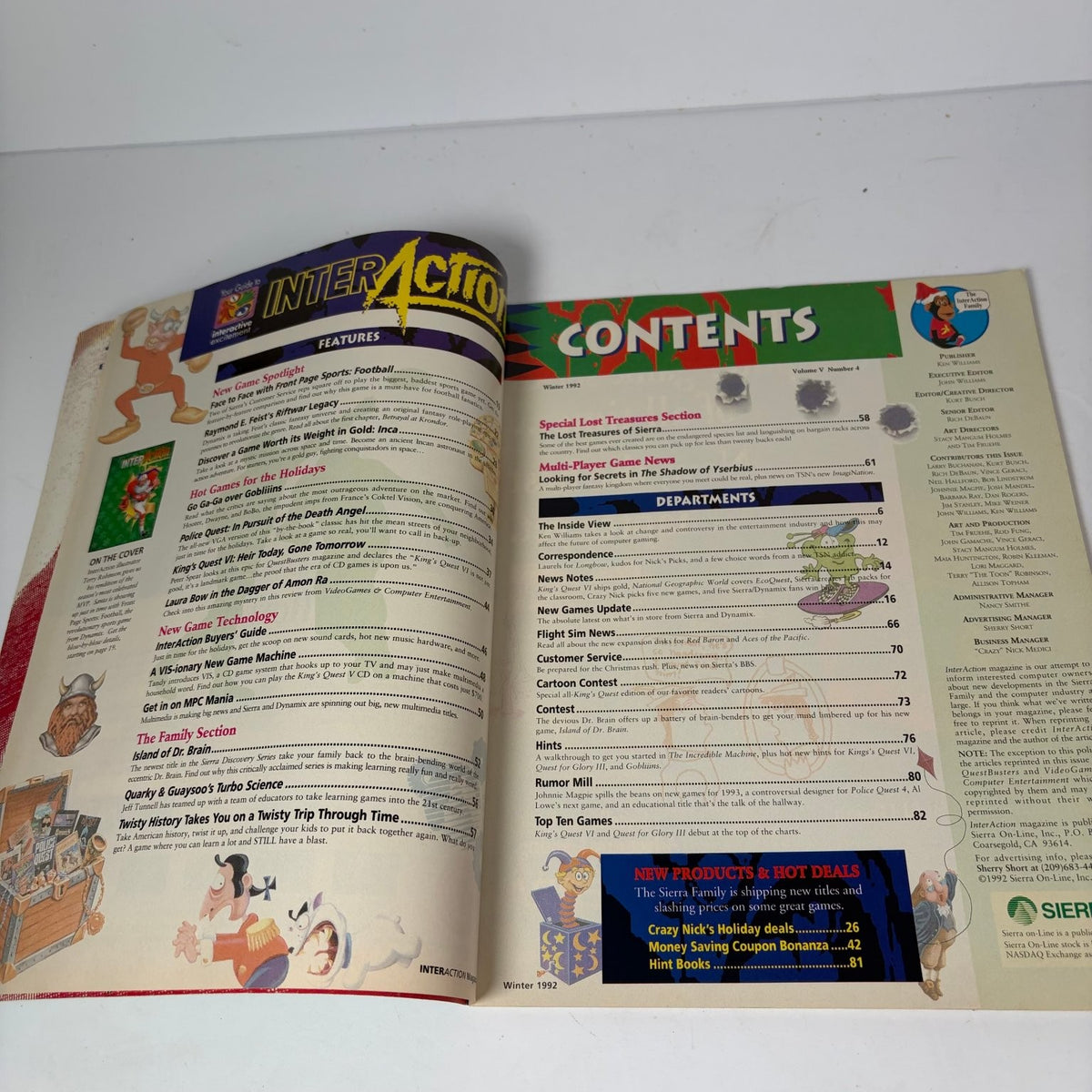 InterAction Magazine Winter 1993 Sierra On-Line Computer Retro Gaming PC