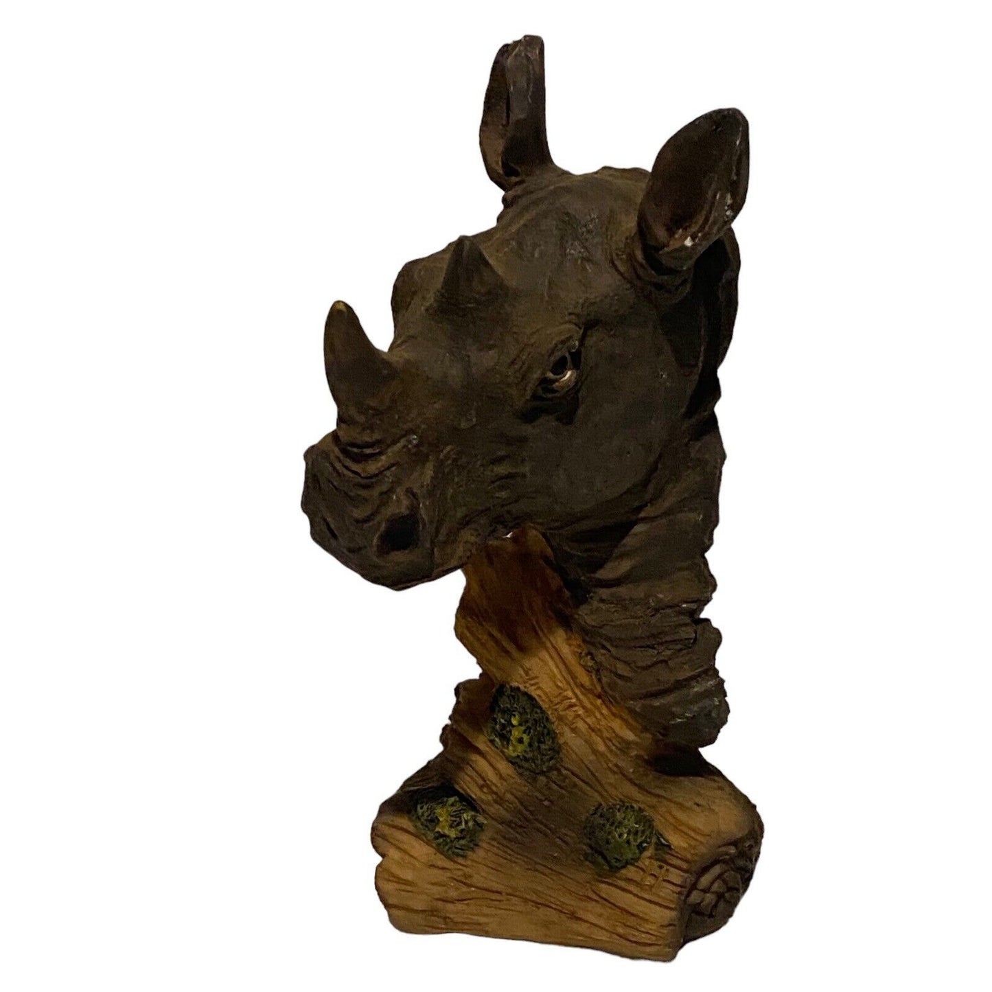 Lot 4x Greenbrier Int’l Safari Animal Head Statuettes Rhino Tiger Cheetah