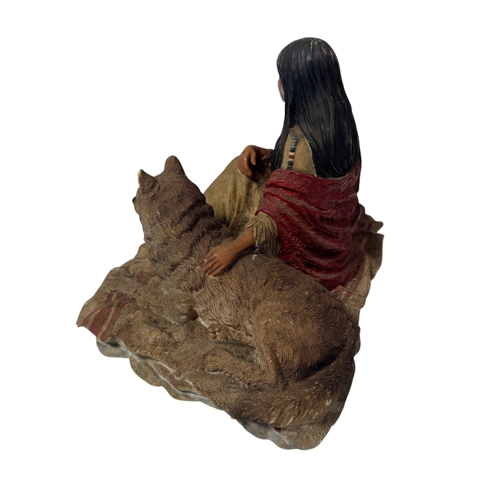 Vintage 1994 Hamilton Collection Snow Princess Sculpture Princesses Plains Wolf