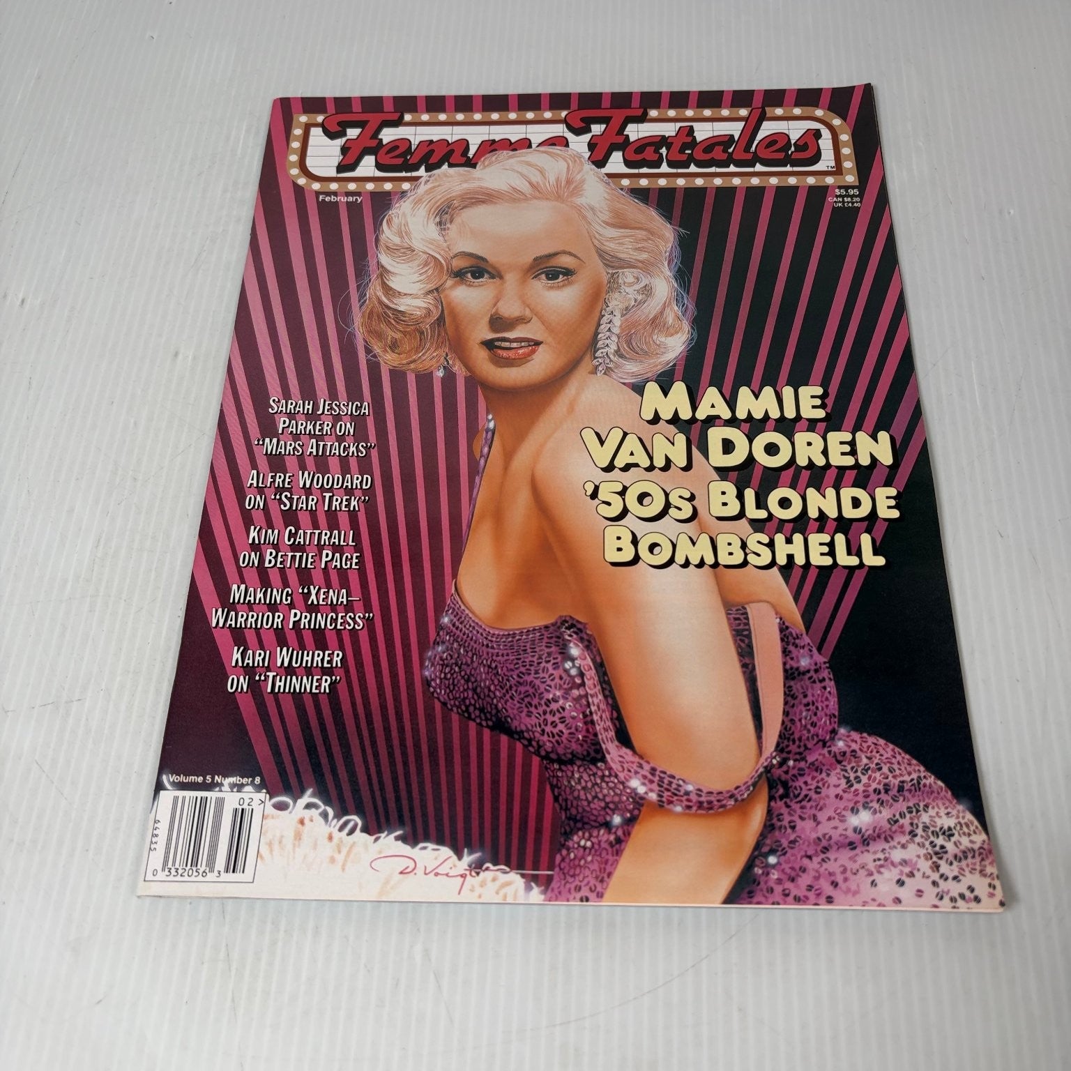 Femme Fatales Magazine February 1997 Mamie Van Doren '50s Blonde Bombshell