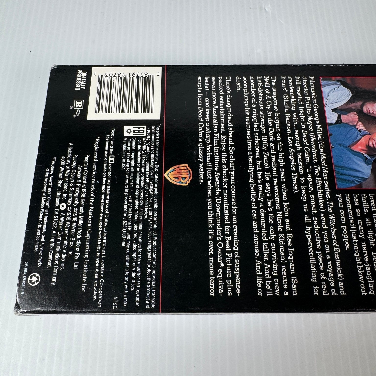 Dead Calm VHS 1989 Horror Thriller Original Release Warner Home Video