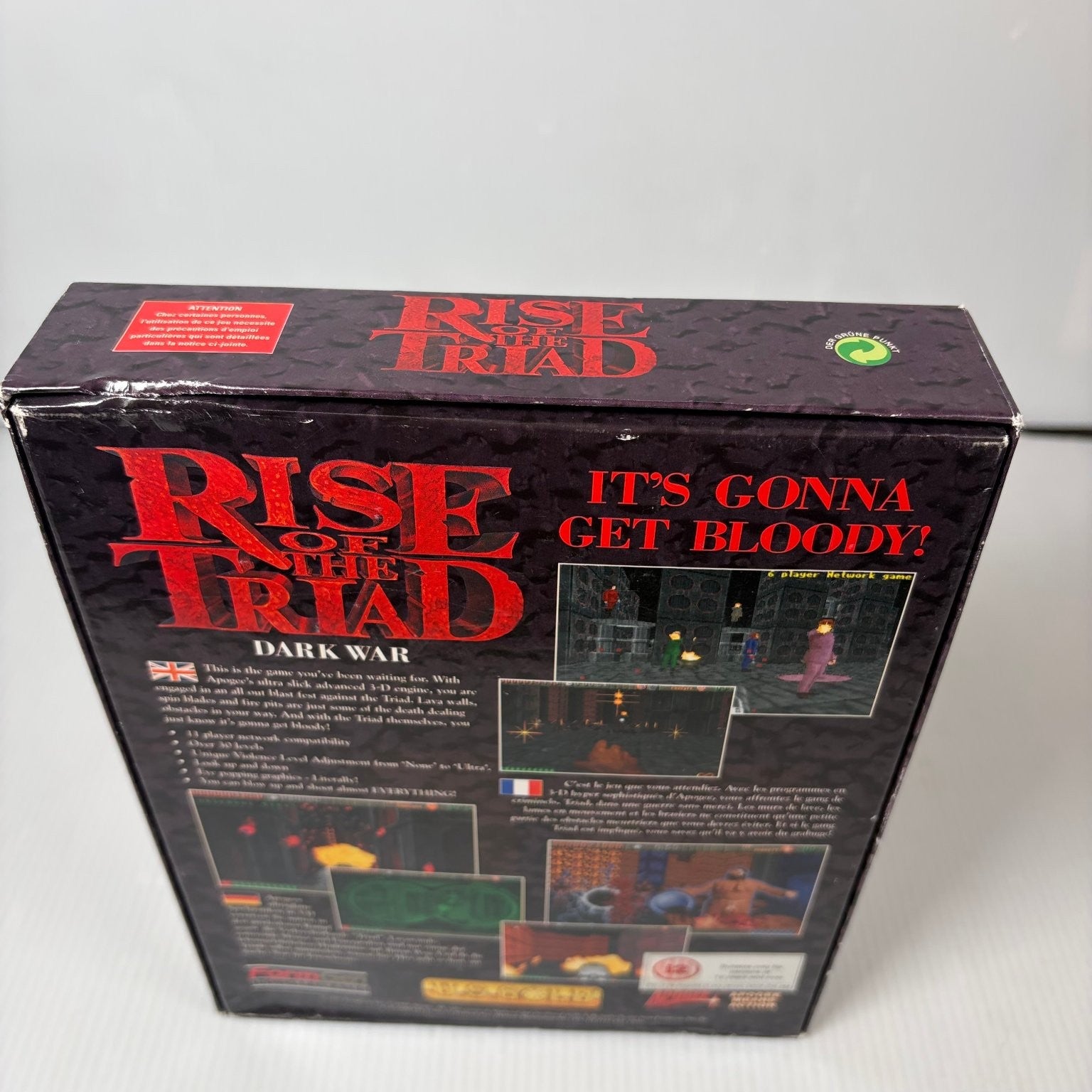 Rise of the Triad: Dark War PC Big Box Video Game 3.5" Floppy Disk w/ Power Pack