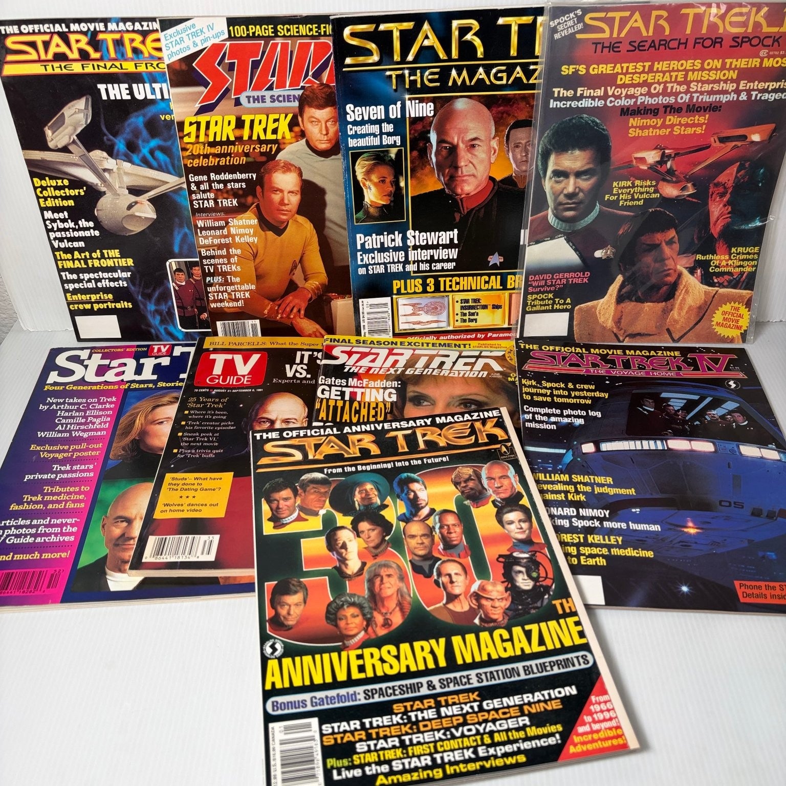 Star Trek Magazine Lot 9 Issues Sci-Fi TV Guide Starlog 30th Anniversary