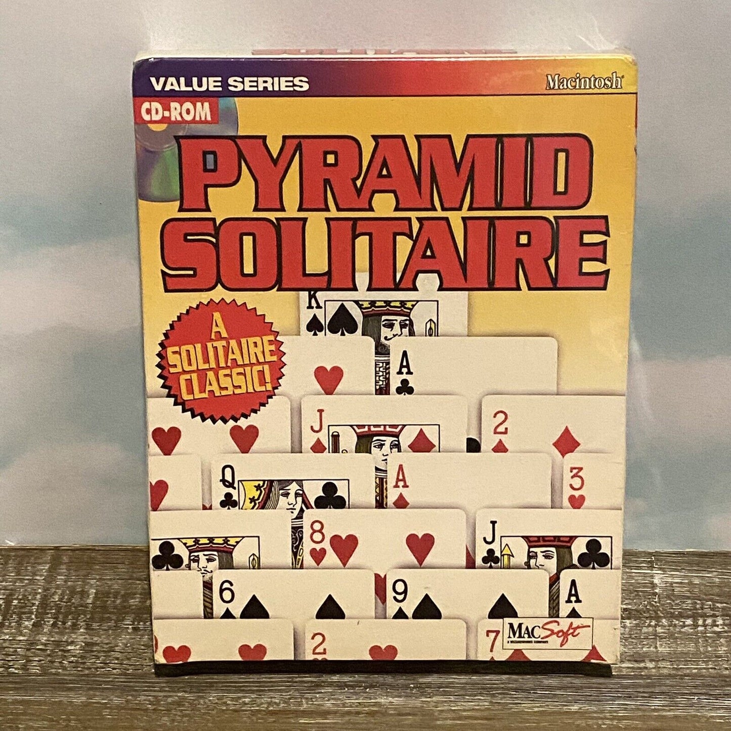 Pyramid Solitaire Big Box Macintosh VTG CD-ROM Game Sealed