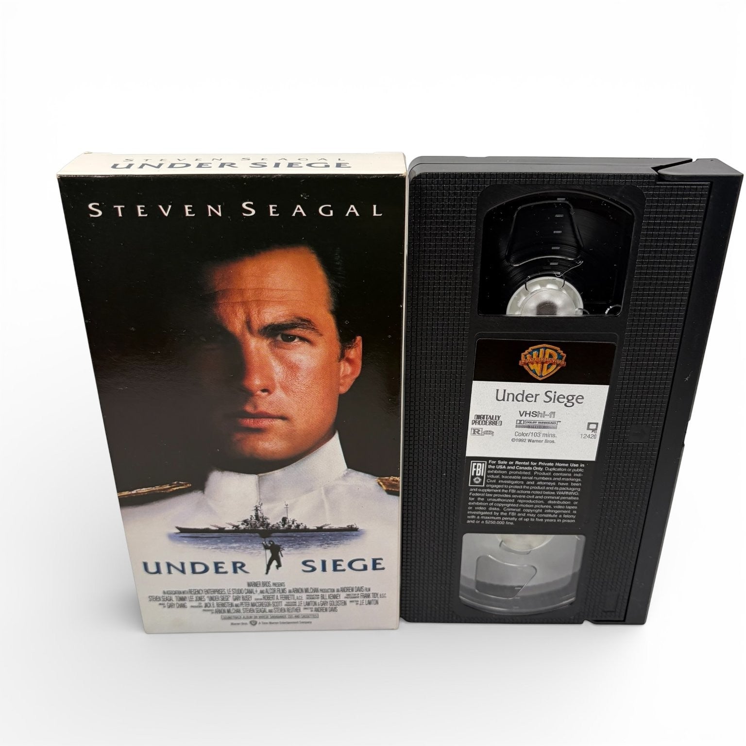 Under Siege VHS 1992 Action Steven Seagal Warner Home Video Digitally Processed