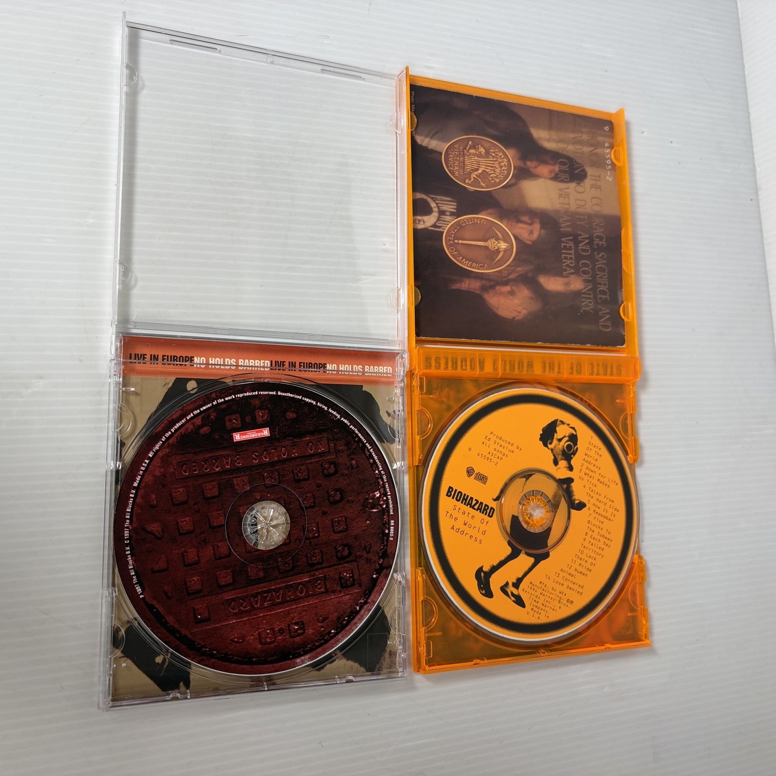 Biohazard - State Of The World Address / No Holds Barred Live CD Lot of 2