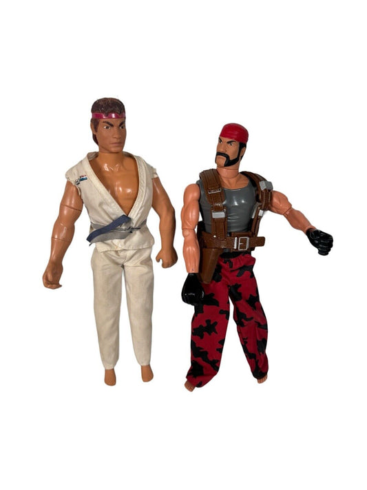 Lot Of 2 Hasbro GI Joe 12” Figures Street Fighter II Ryu & Cobra Dreadnok Ripper