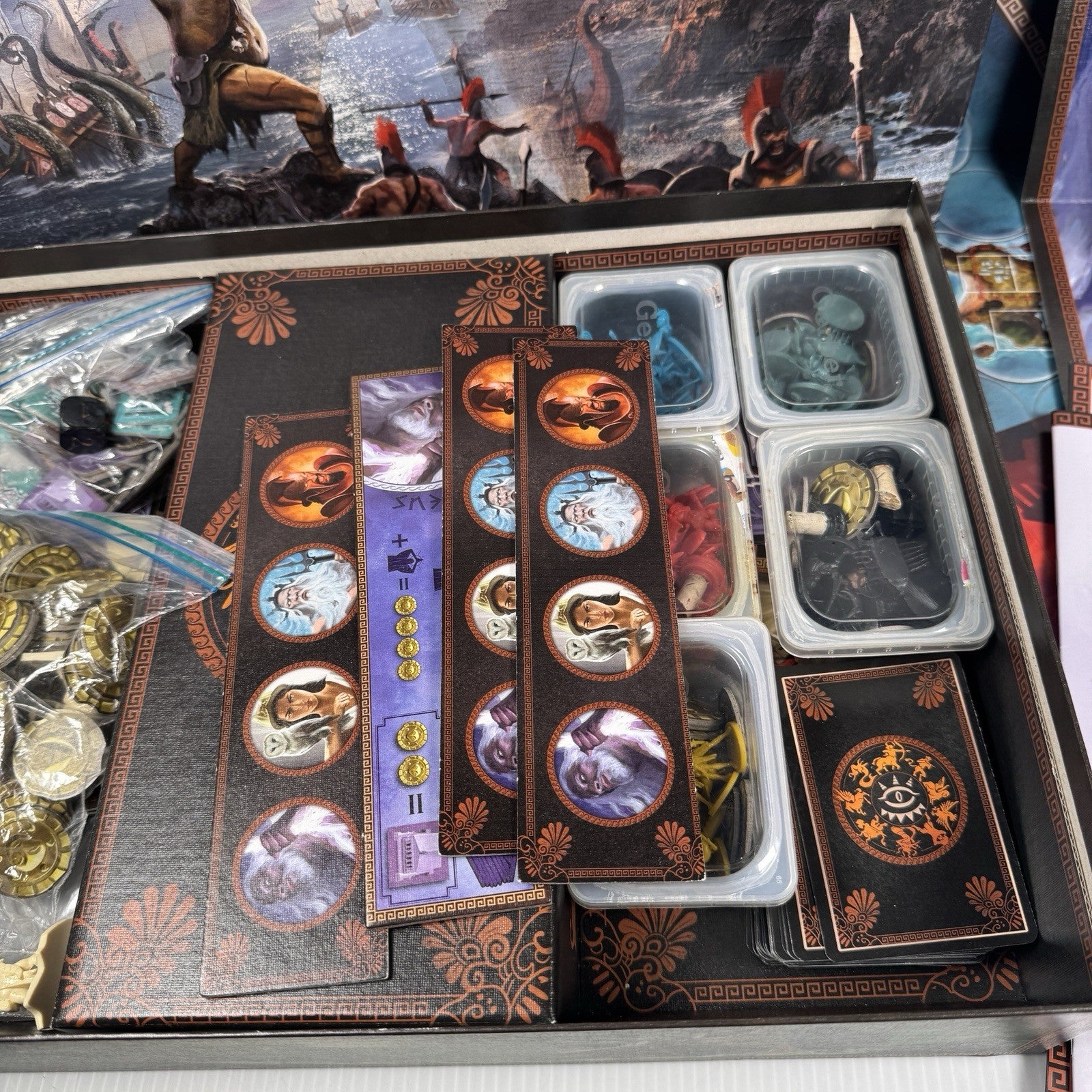 Cyclades Board Game Base w/ Titans Expansion Matagot XL 2009 Complete