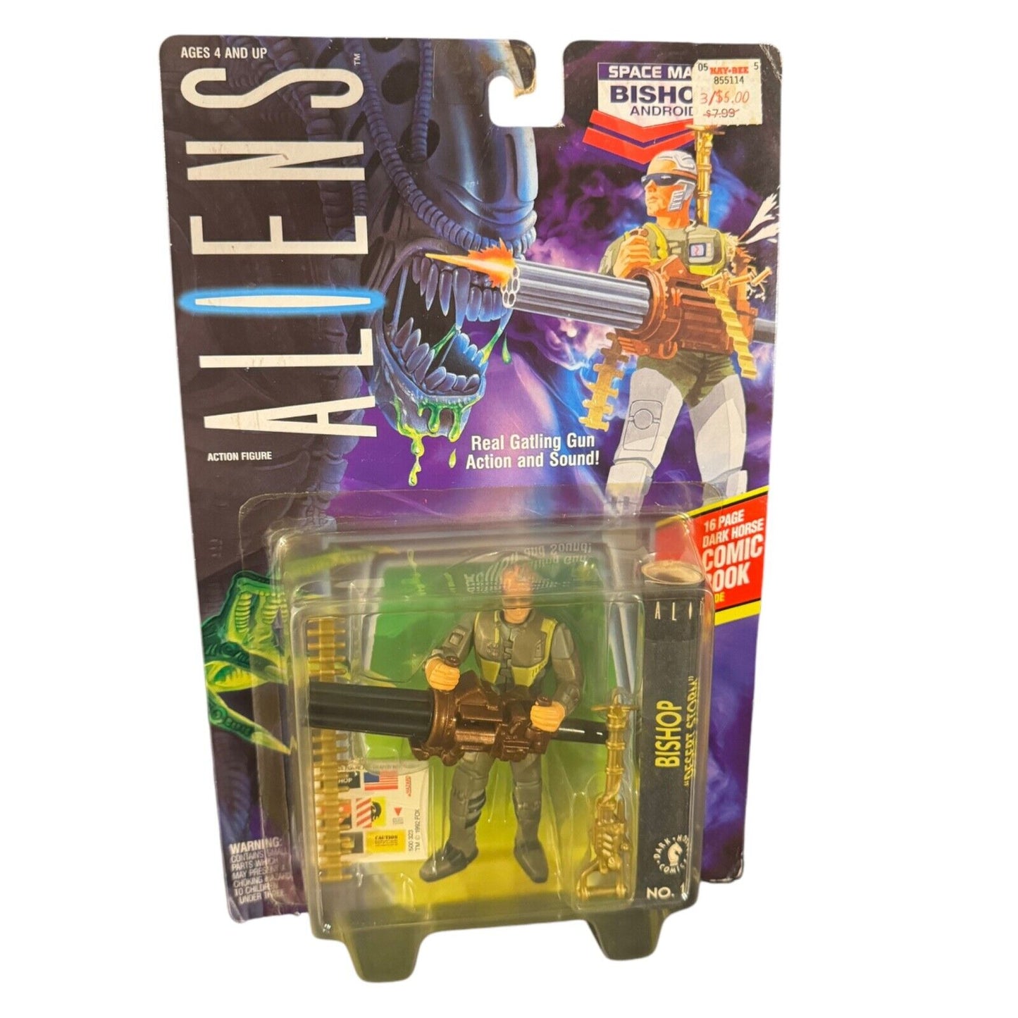 VTG 1992 Aliens Bishop Action Figure by Kenner New in Package