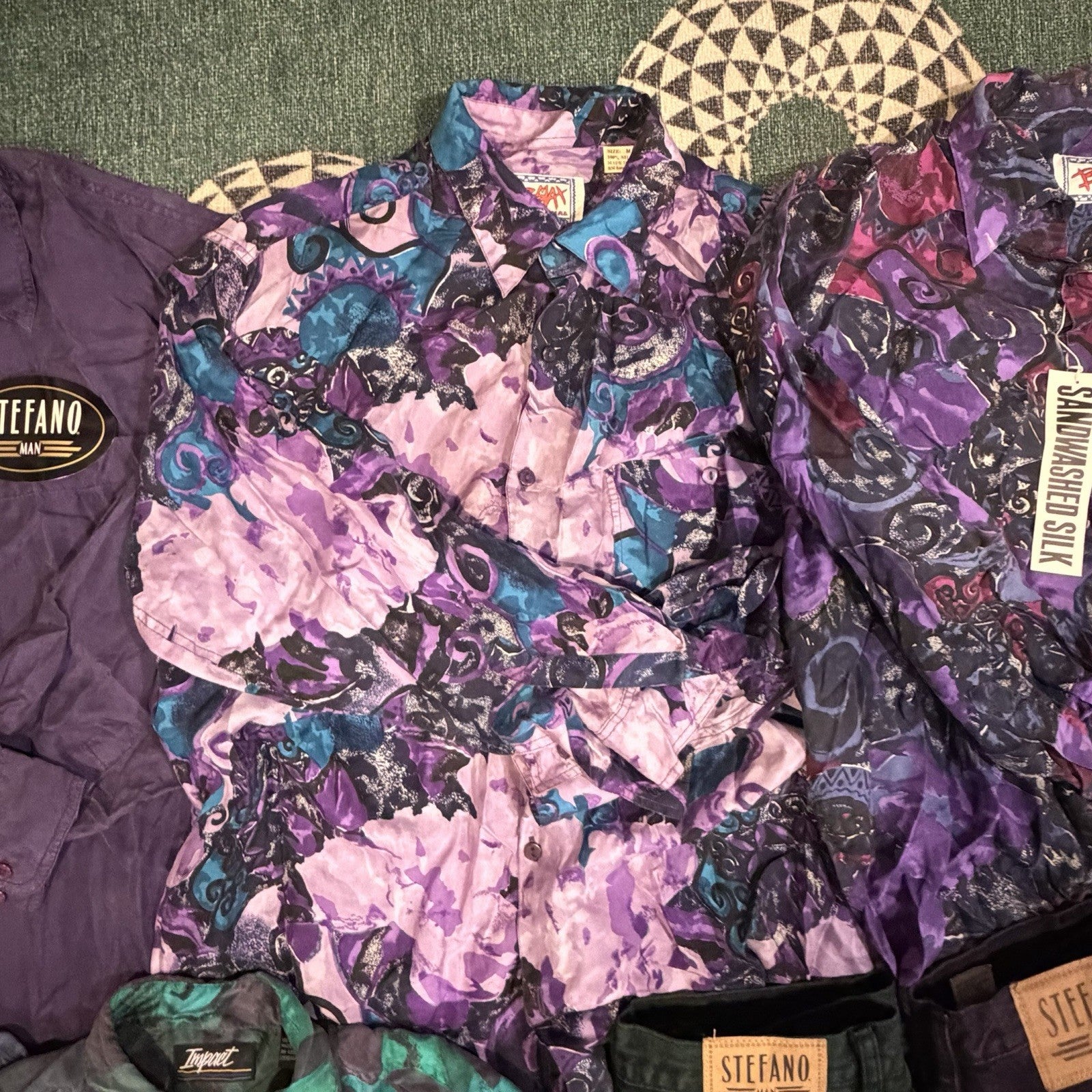 April Fool 1988 Hair Metal Band Promo Photo Silk Shirts & Jeans Stefano Impact