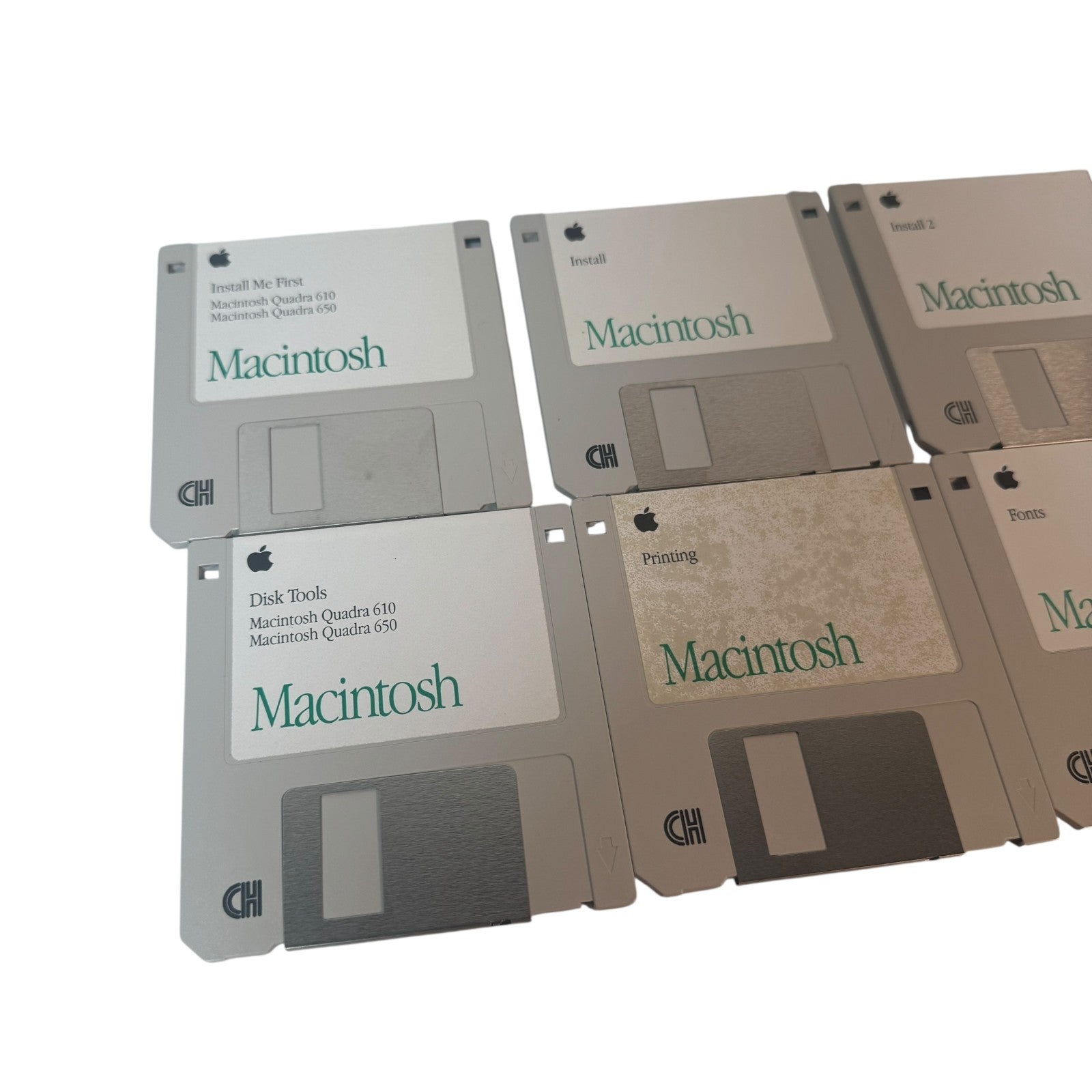 Vintage Macintosh Quadra 610 / 650 OS System Disk Install Set of 8