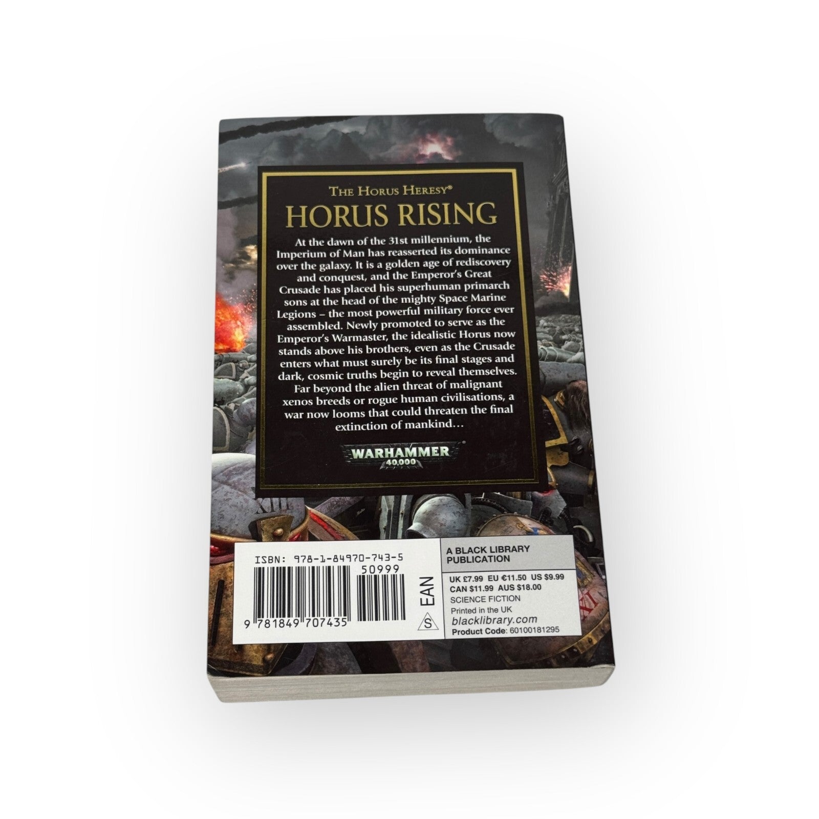 Horus Rising Warhammer 40K The Horus Heresy Book 1 Dan Abnett (2018, Paperback)