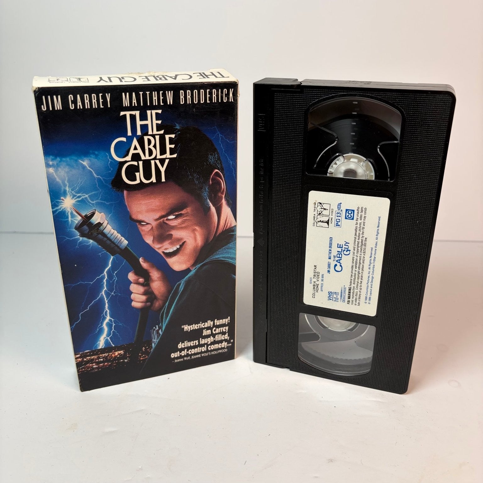 The Cable Guy VHS 1996 Dark Comedy Jim Carrey Matthew Broderick Columbia