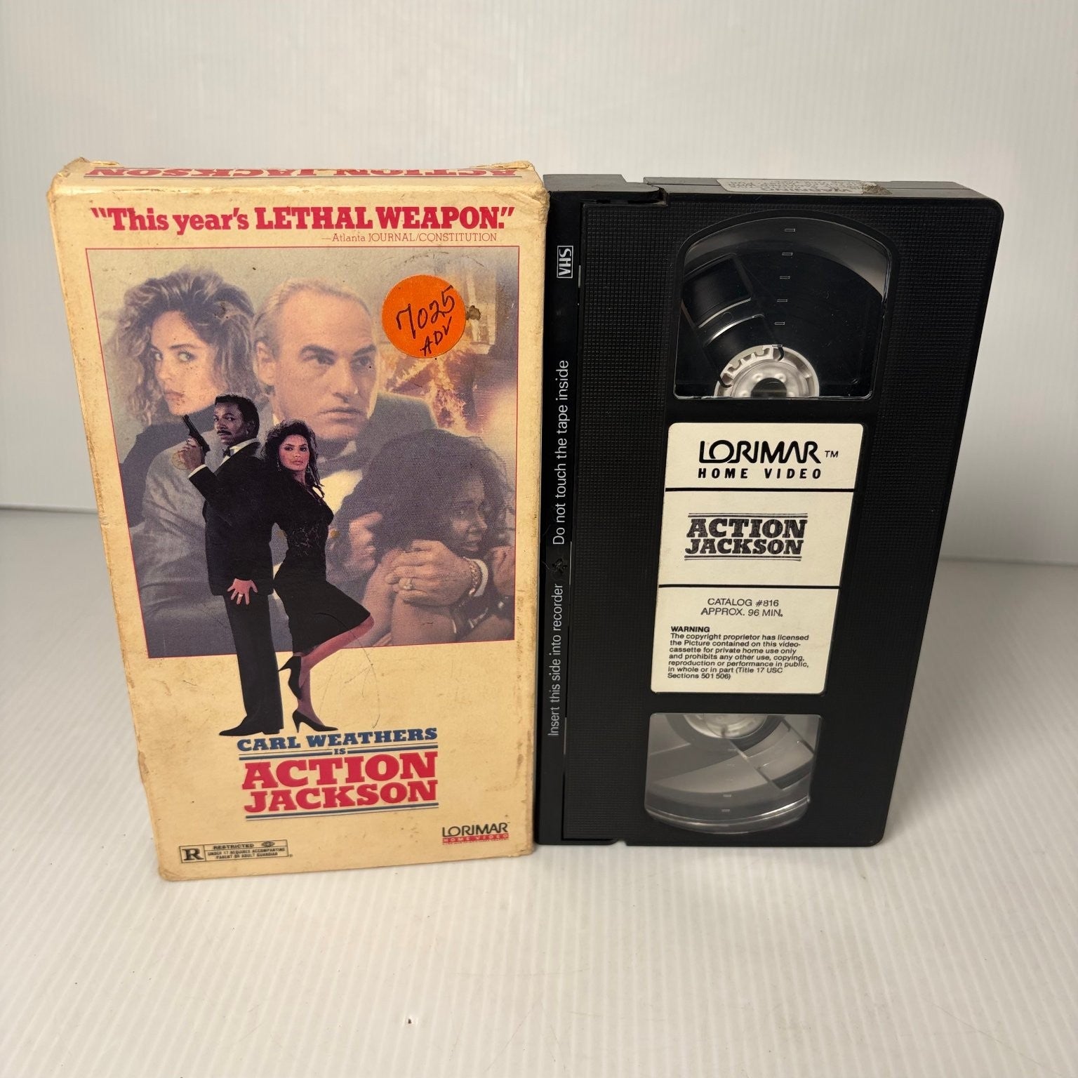 Action Jackson VHS 1988 Action Thriller Lorimar Home Video Carl Weathers
