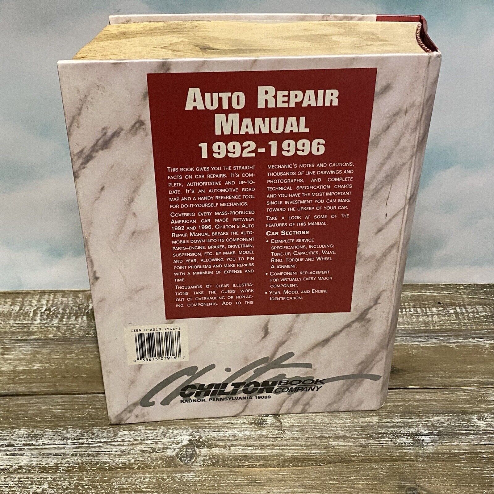 Chilton’s Auto Repair Service Manual Guide 1992 - 1996  American cars. No. 7916