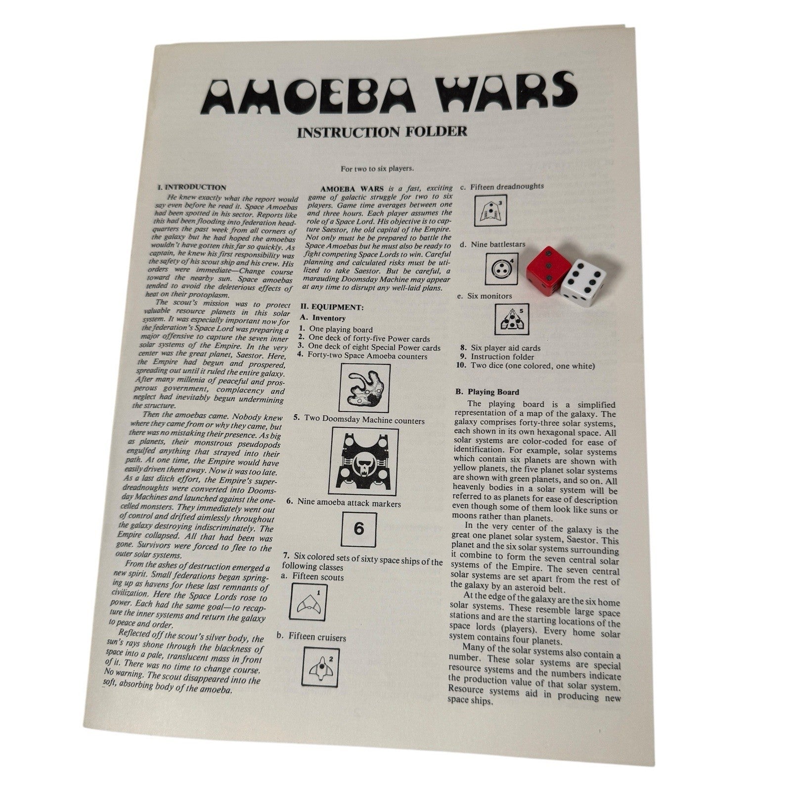 Amoeba Wars: Game of Galactic Conquest - Avalon Hill Bookcase Game 1981