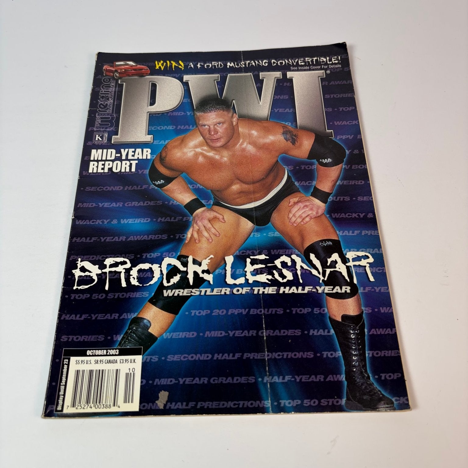 PWI October 2003 Brock Lesnar Magazine Mid-Year Report Wrestling
