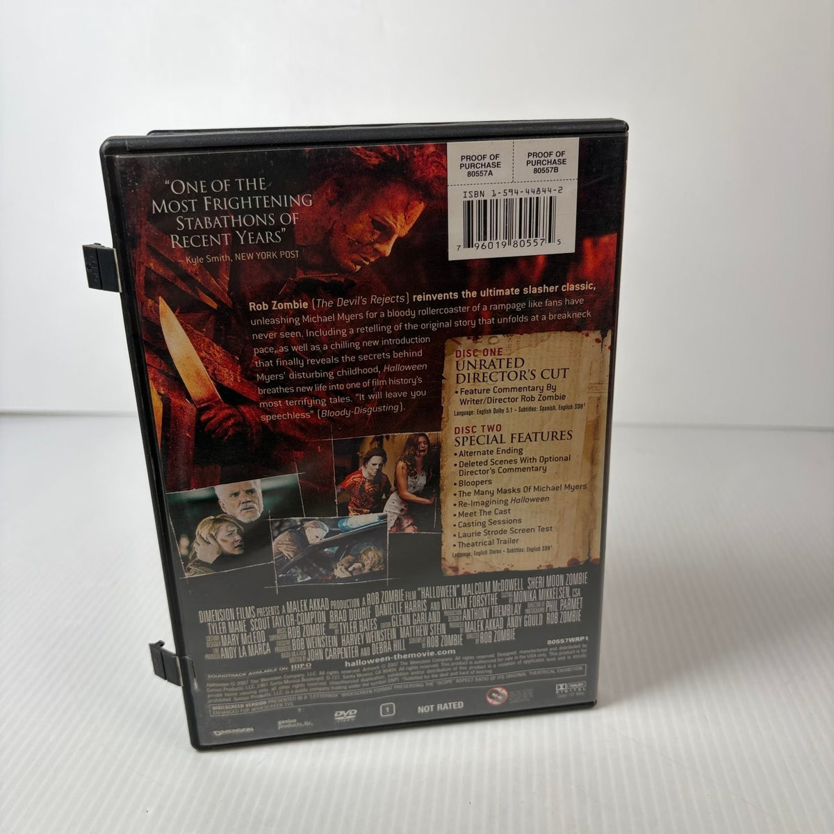 Halloween Unrated Director's Cut DVD 2007 Two-Disc Special Edition Rob Zombie