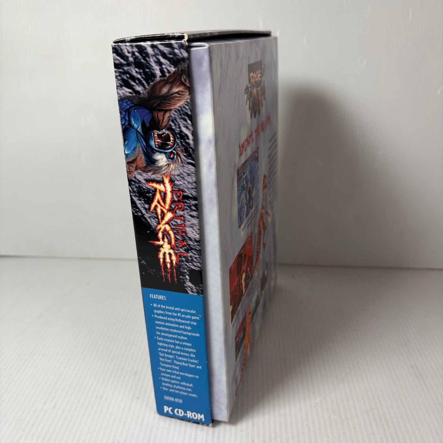 Primal Rage PC Big Box CD-ROM Video Game Dinosaur Fighting Arcade Port Manual