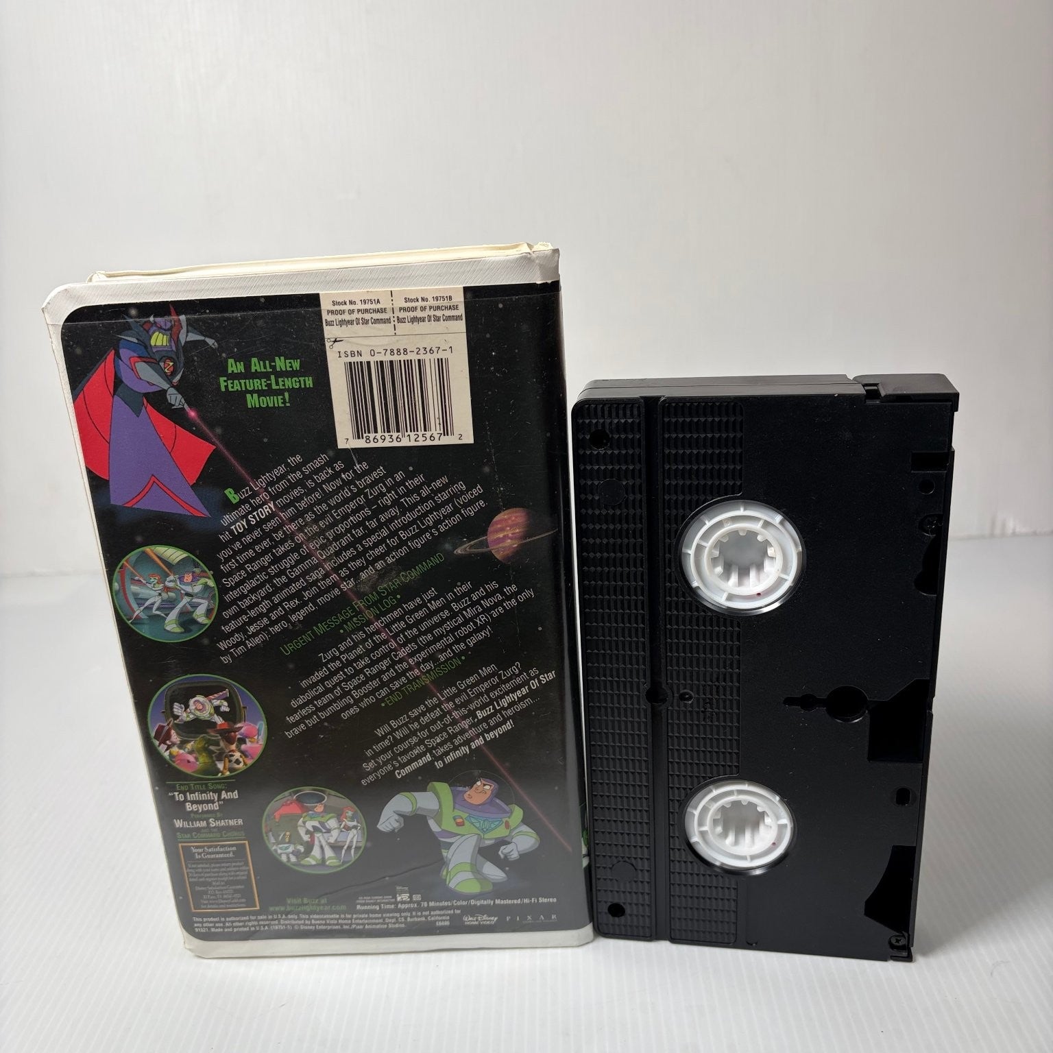 Buzz Lightyear of Star Command VHS 2000 Animation Sci-Fi Disney Pixar Clamshell