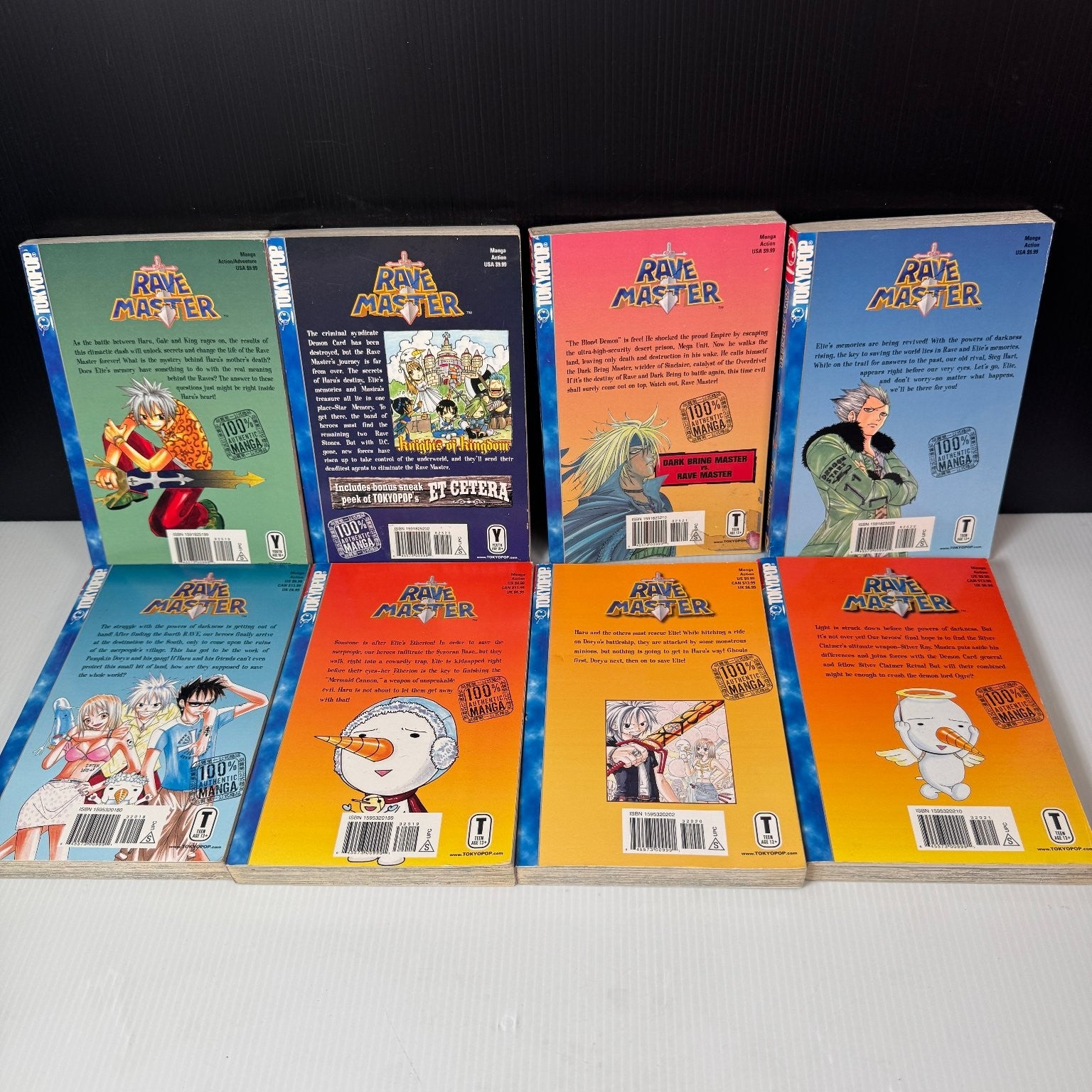 Rave Master Lot of 18 Manga Volumes 1-18 Hiro Mashima Tokyopop Starter Set