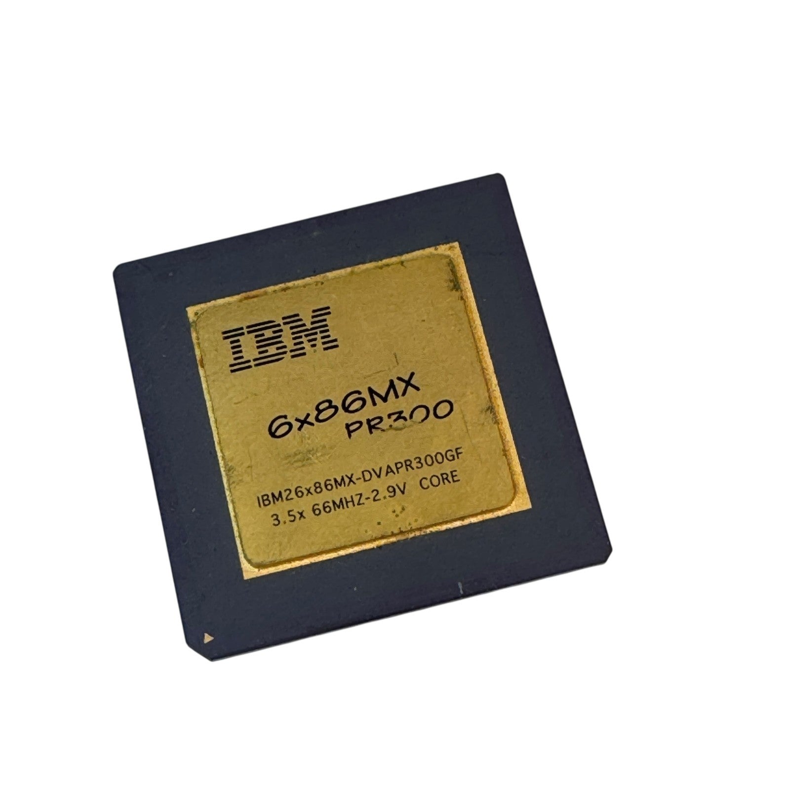 Vintage IBM 6x86MX PR300 6x86MX 3.5x 66Mz CPU Chip Socket 7 2.9V Retro Gold