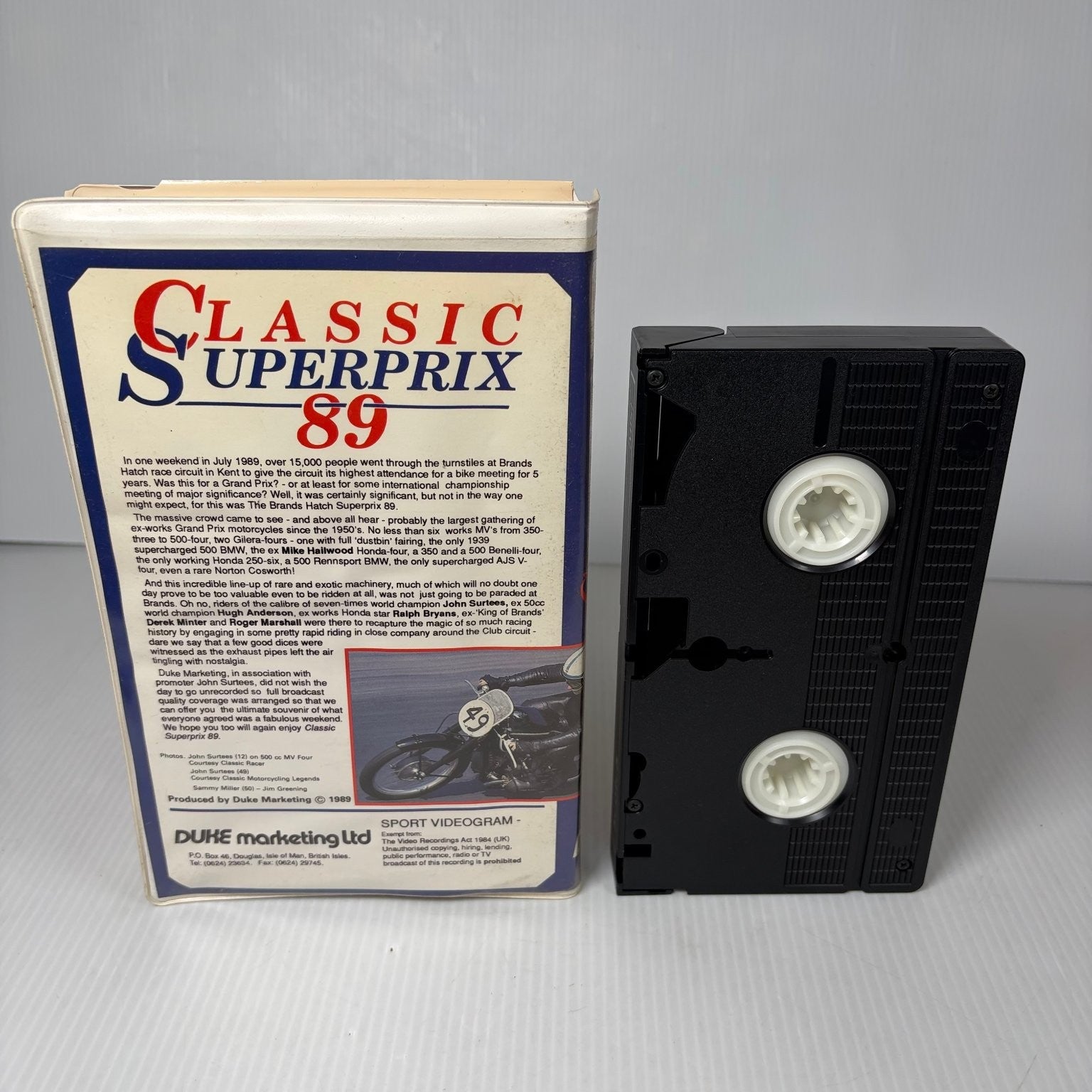 Classic Superprix '89 VHS 1989 Motorcycle Racing PAL Duke Marketing