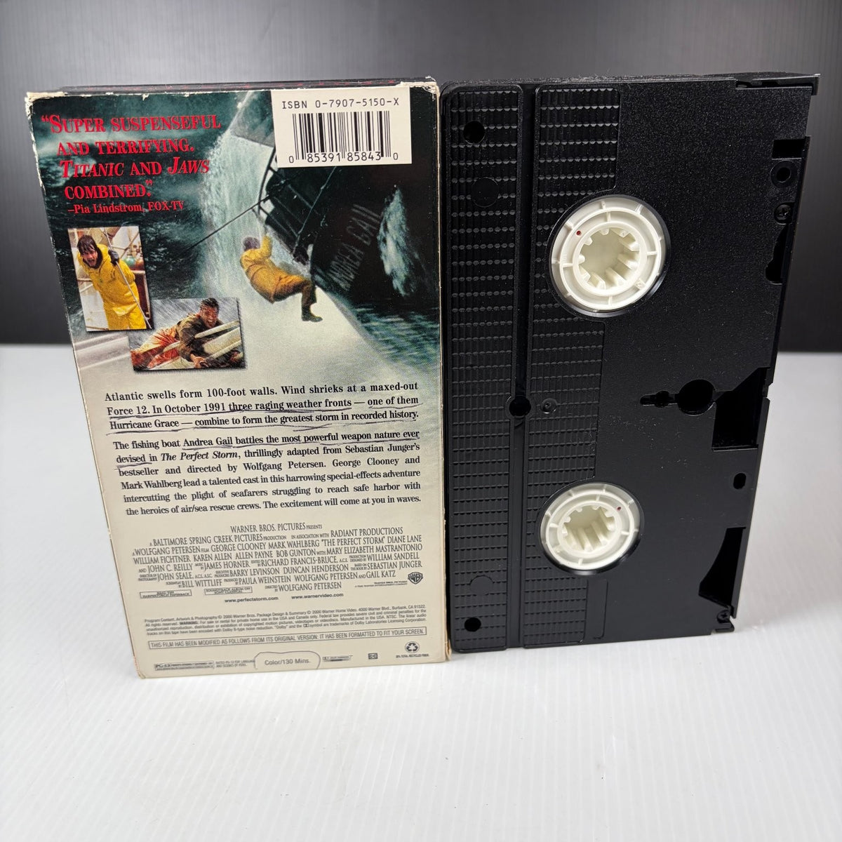 The Perfect Storm VHS 2000 Disaster Action Thriller Warner Home Video