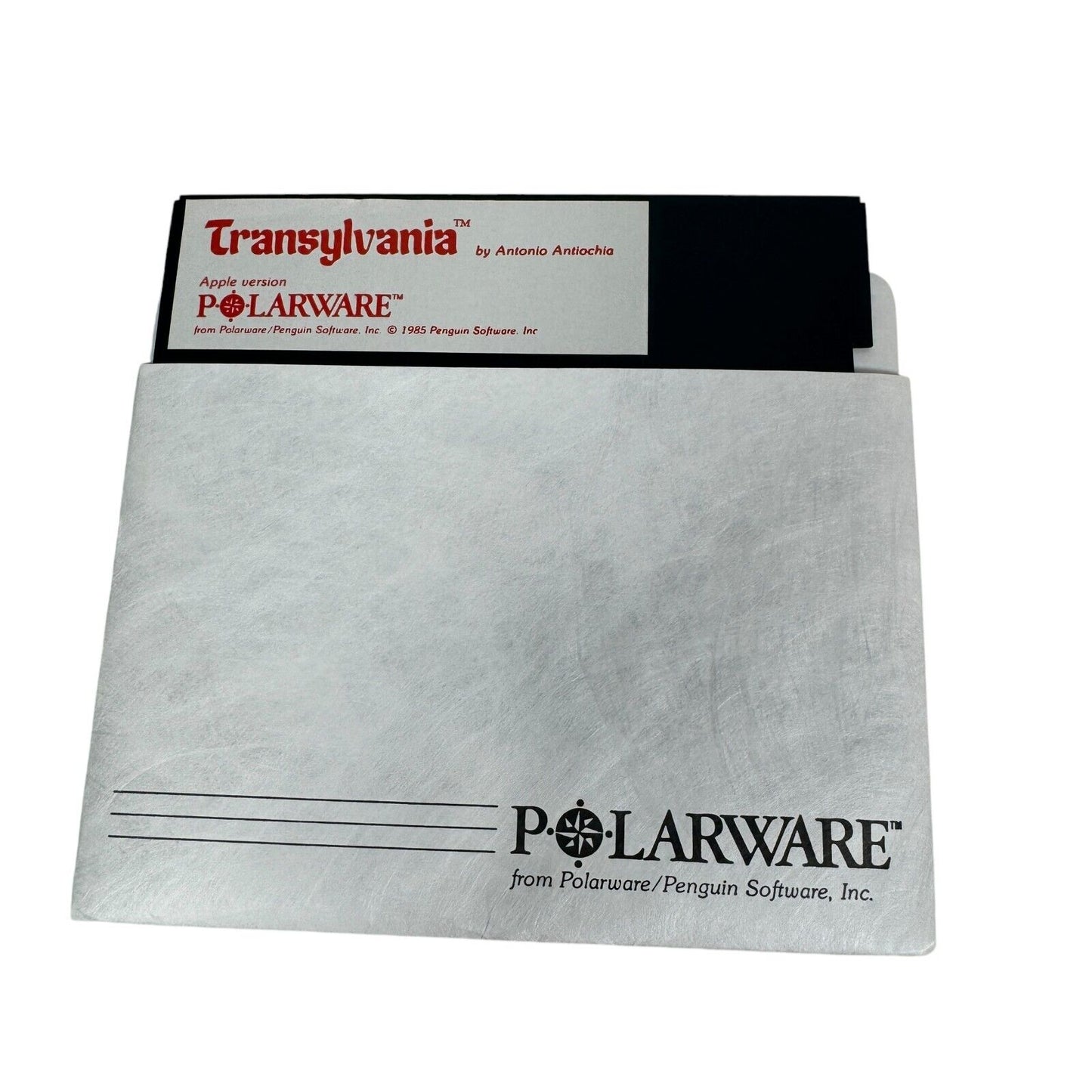 Transylvania Apple 64K Polarware Text Adventure Complete CIB Computer Game