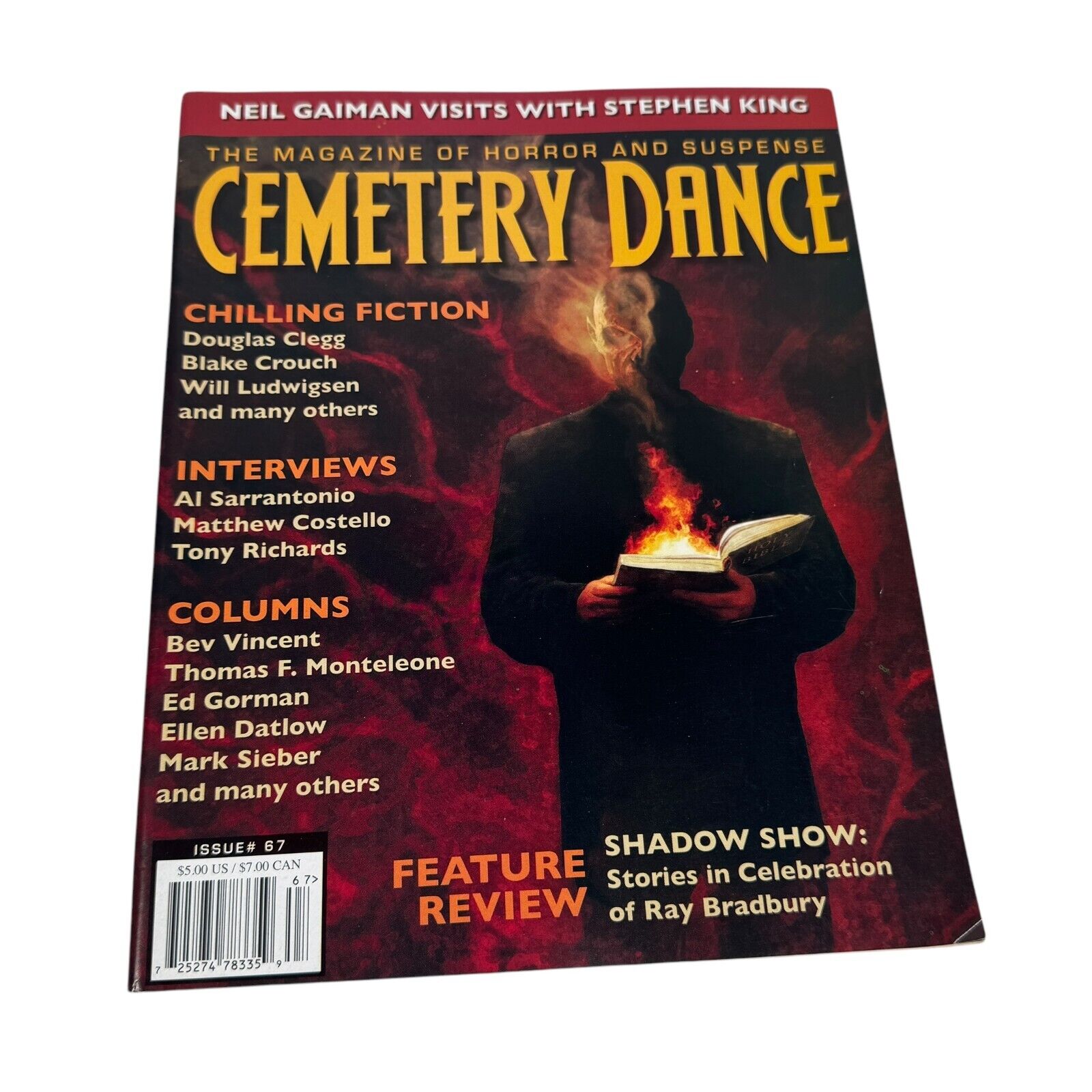 Cemetery Dance Magazine August 2012 #67 Ray Bradbury's Shadow Show VG