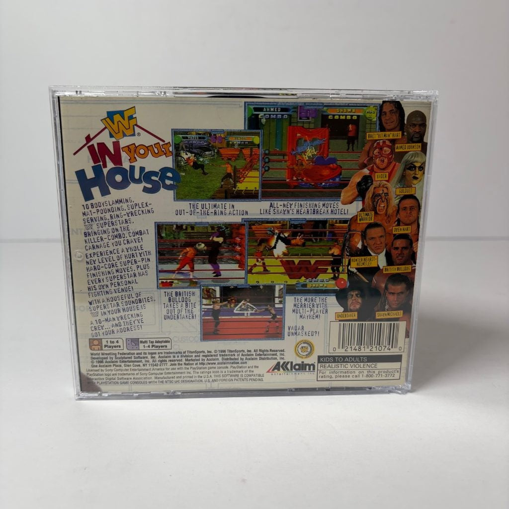 WWF In Your House PS1 PlayStation 1 Acclaim Wrestling Game CIB