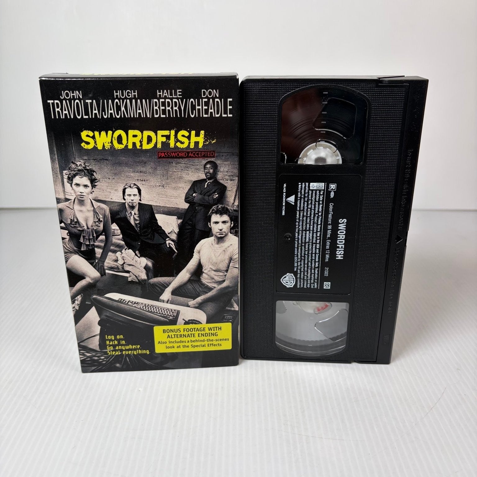Swordfish VHS 2001 Action Thriller Bonus Footage Warner Home Video