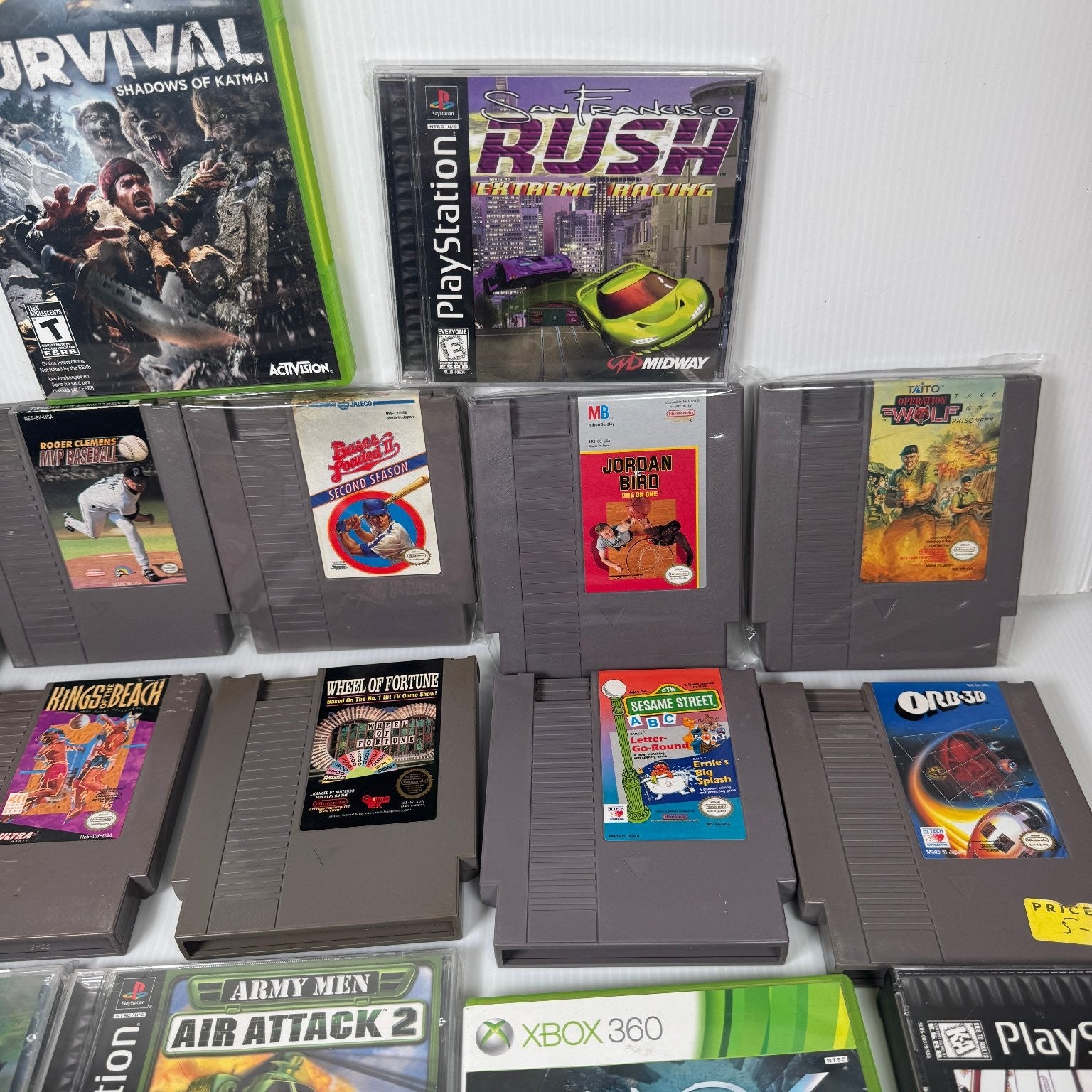 Mixed Lot of 20 Retro Games NES, PS1, Genesis & More Crash Bandicoot 3, Rush