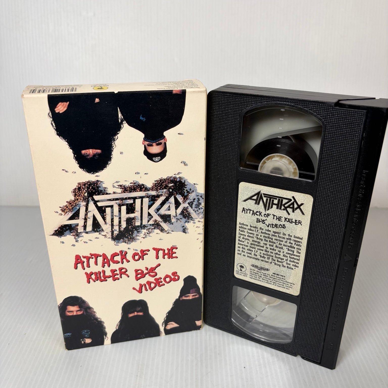 Anthrax Attack of Killer B's Videos VHS 1991 Thrash Metal Island Visual Arts