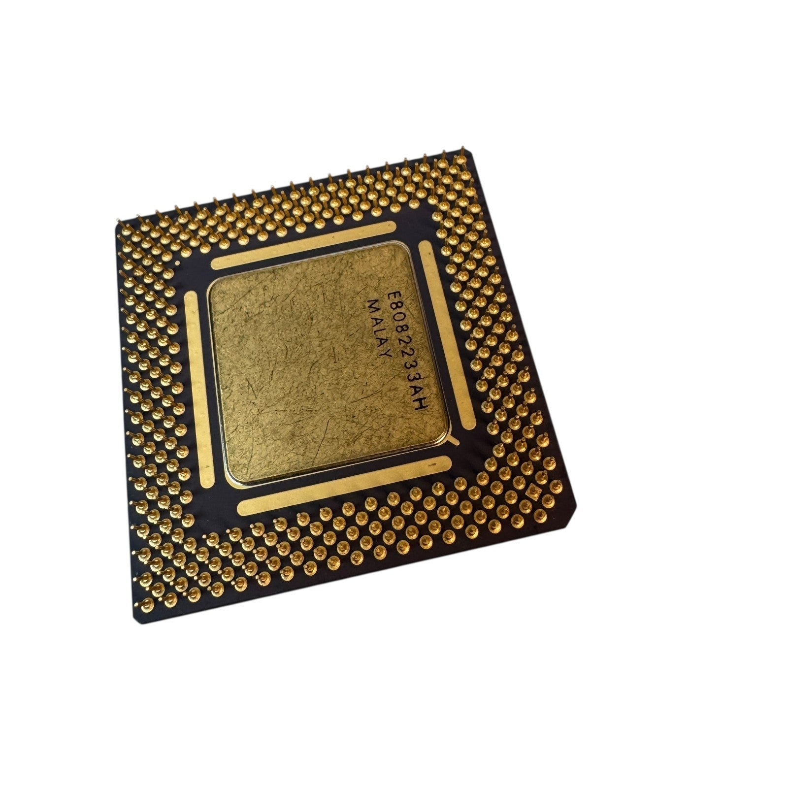 Intel Pentium Overdrive 83 Processor 03811S Retro Gold CPU Chip 109X4405H6J05