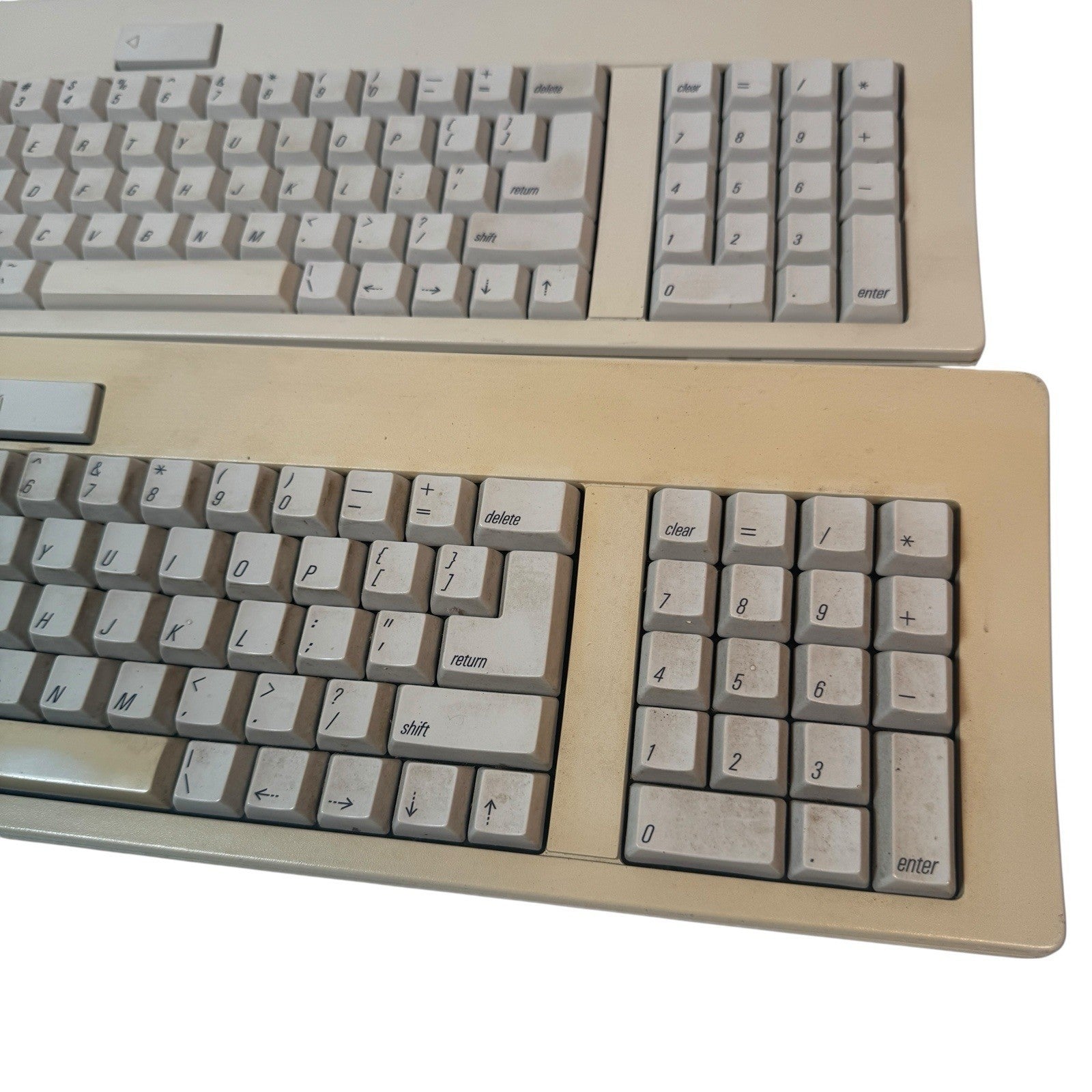 Vintage Apple Extended Keyboard II Lot of 2 Orange Alps ADB No Cables Untested