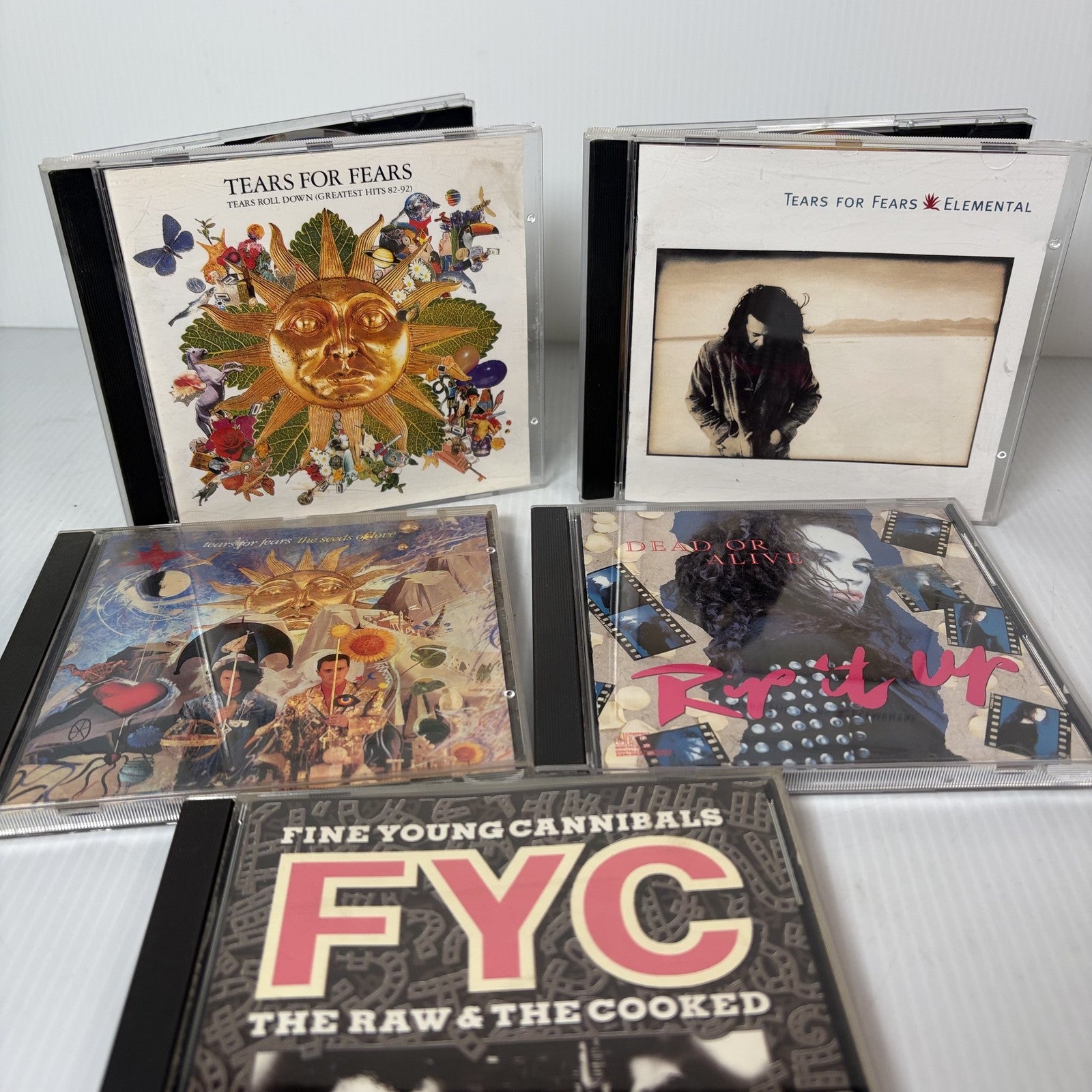 Lot of 5 CDs Tears for Fears Dead or Alive Fine Young Cannibals New Wave 80s