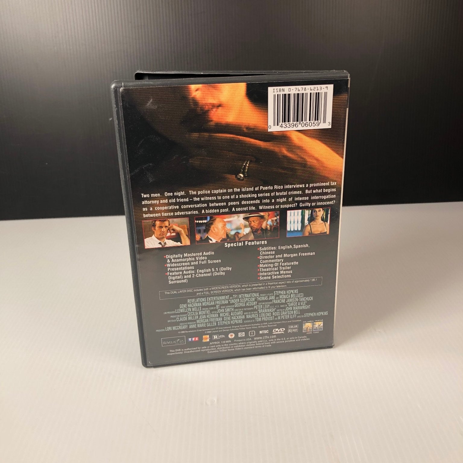 Under Suspicion DVD 1999 Hackman Freeman Monica Bellucci Thriller