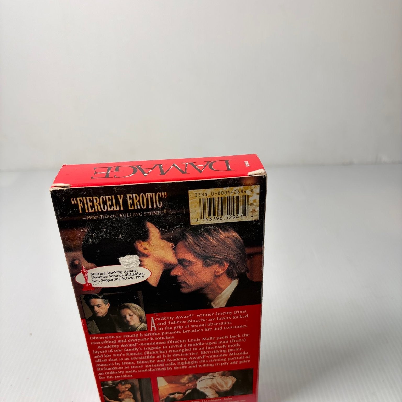 Damage VHS 1992 Erotic Drama Unrated Director's Cut New Line Home Video
